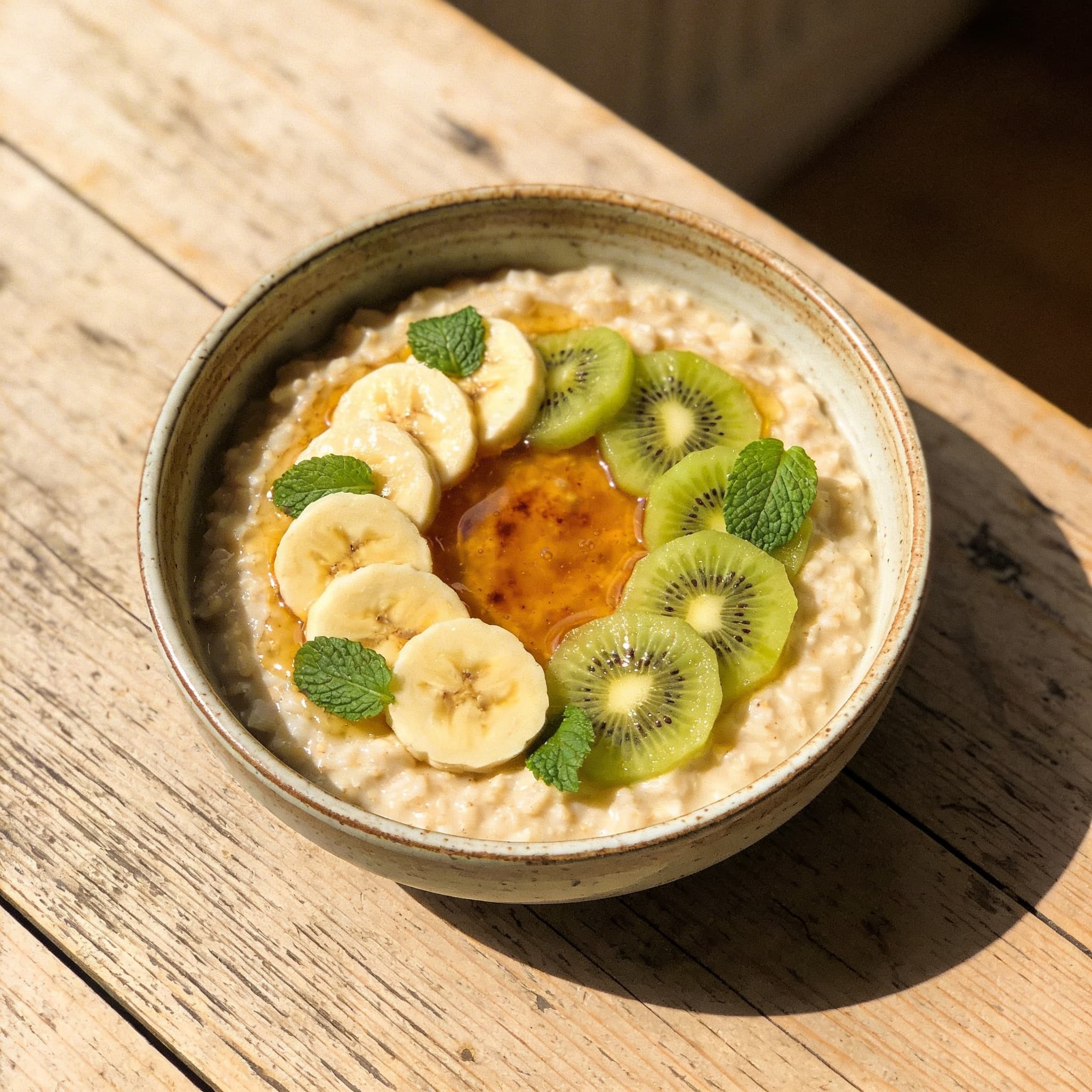 Cremiges Honig-Porridge mit Früchten