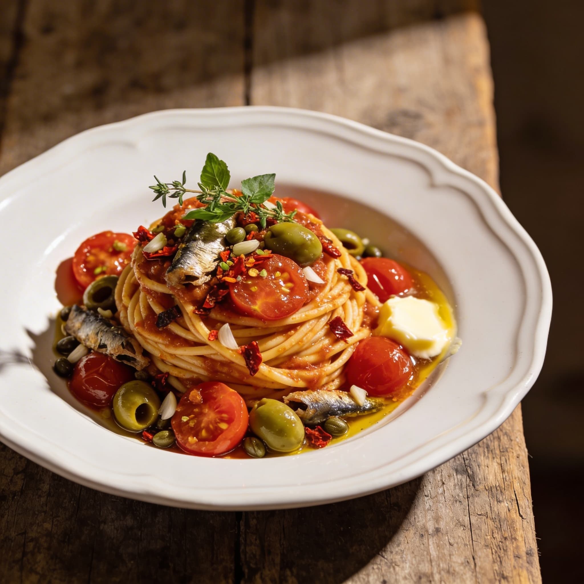 Herzhafte Spaghetti Puttanesca