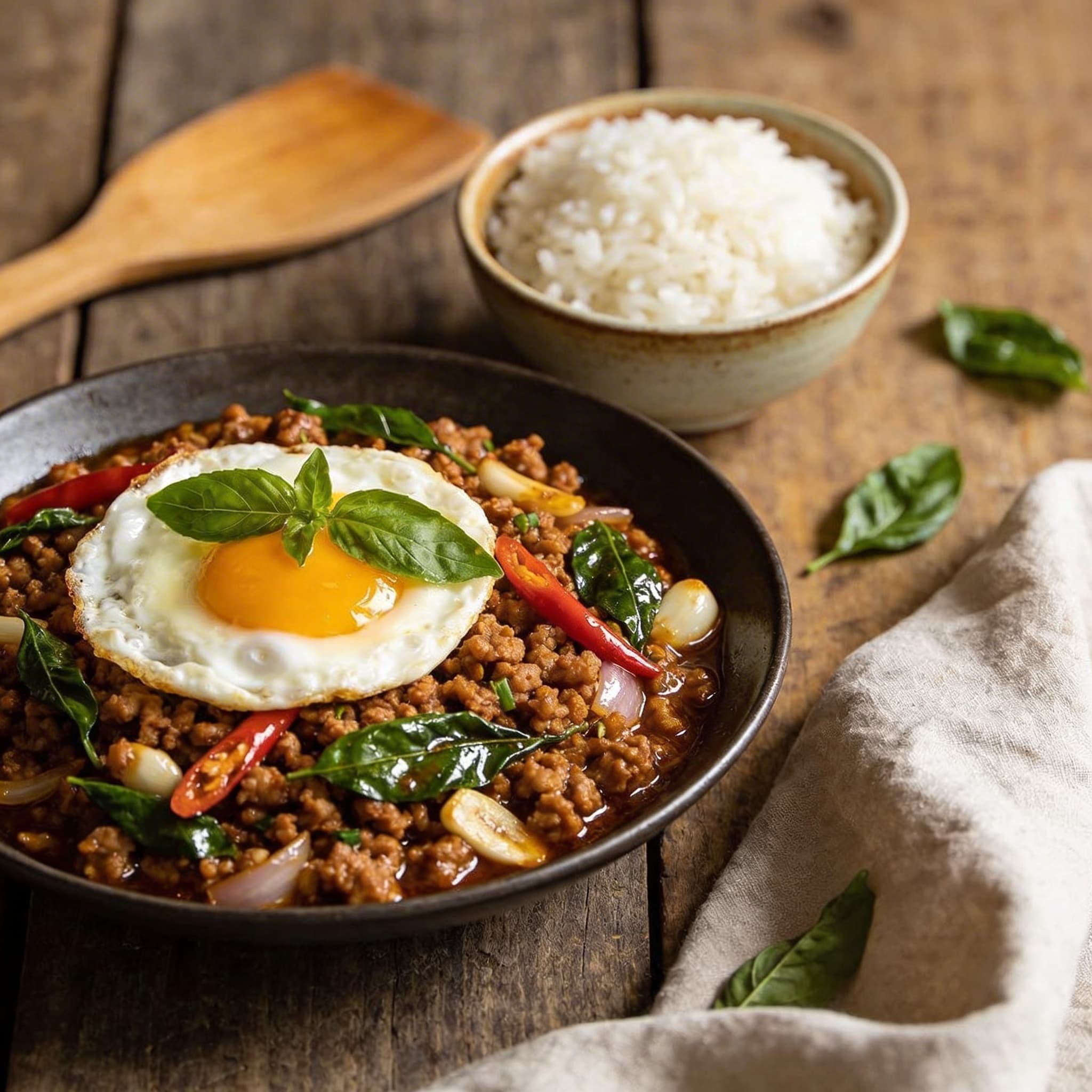 Klassisches Thai Pad Kra Pao