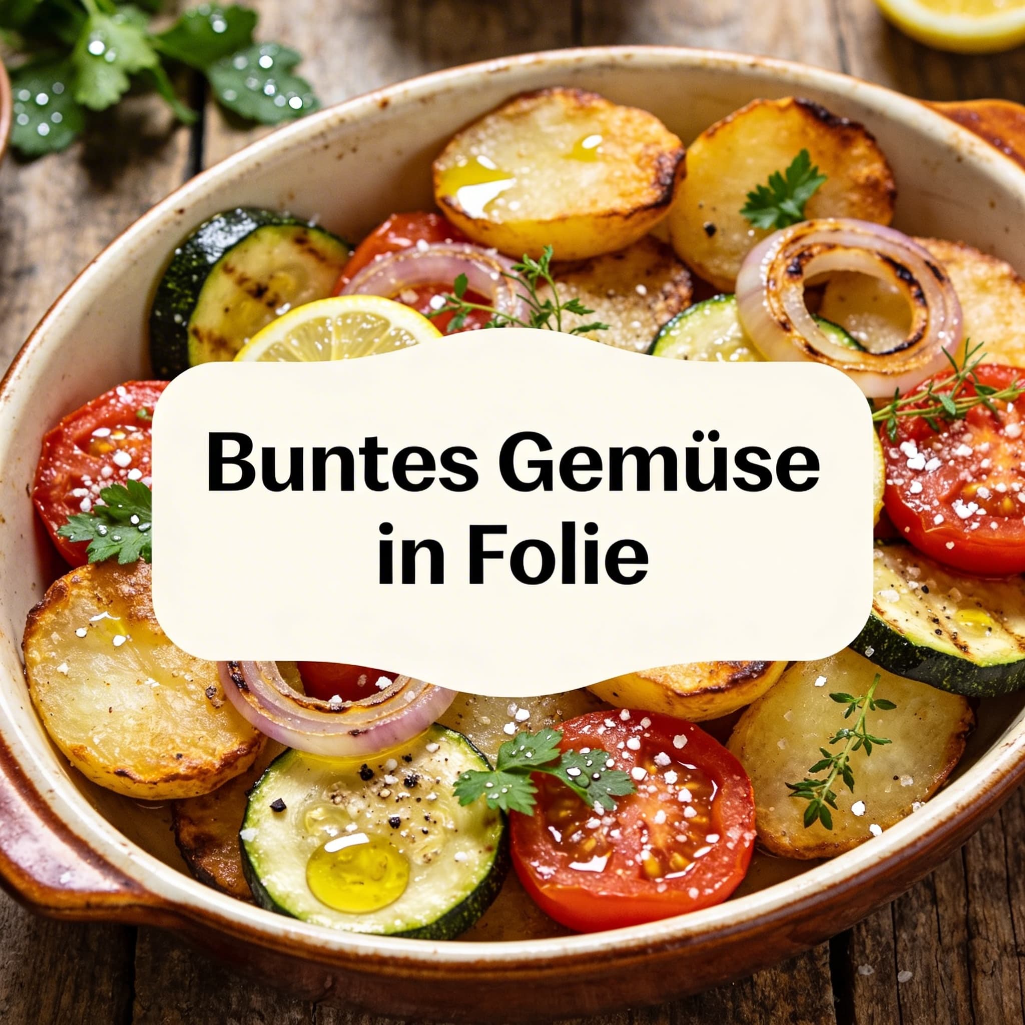 Buntes Gemüse in Folie