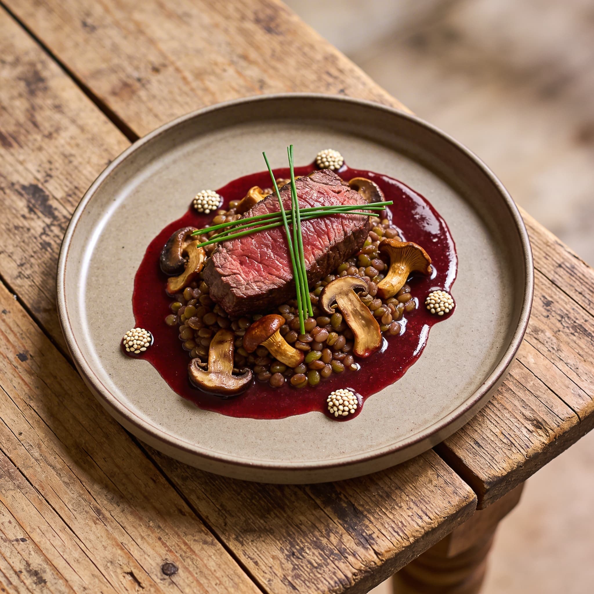 Edles Wildfilet mit Pfifferlingen