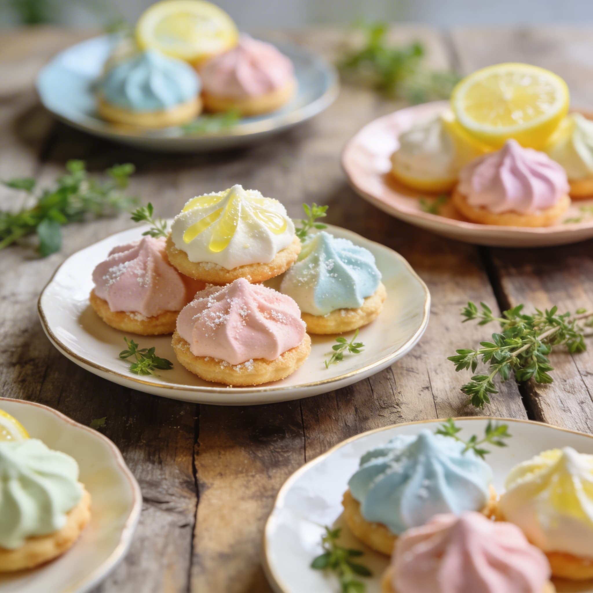 Bunte, knusprige Baiser-Tupfen