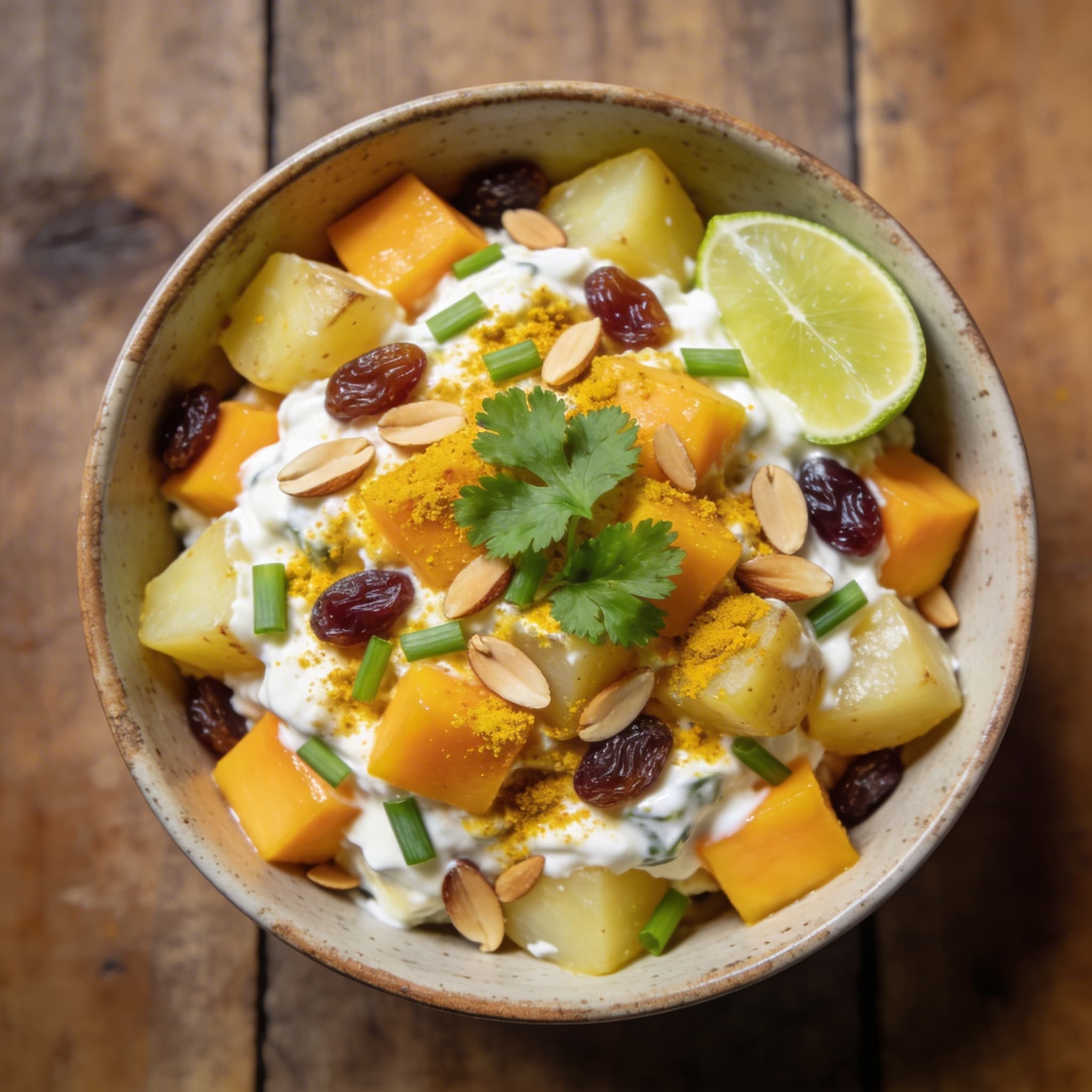 Fruchtiger Curry-Kartoffelsalat