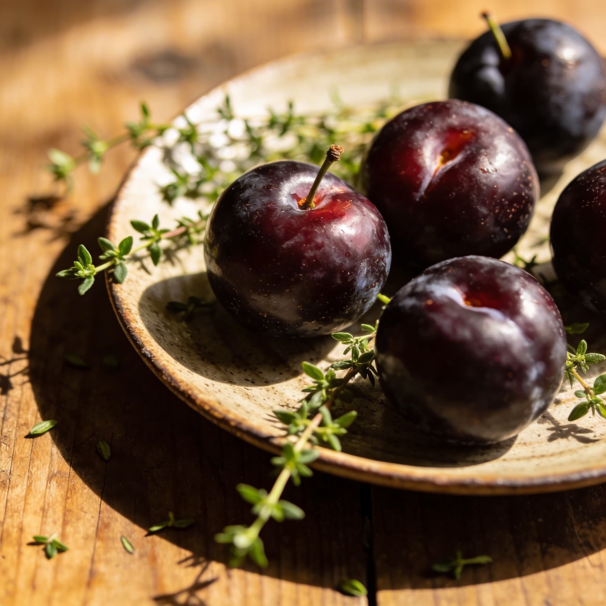 Saftige reife Pflaumen