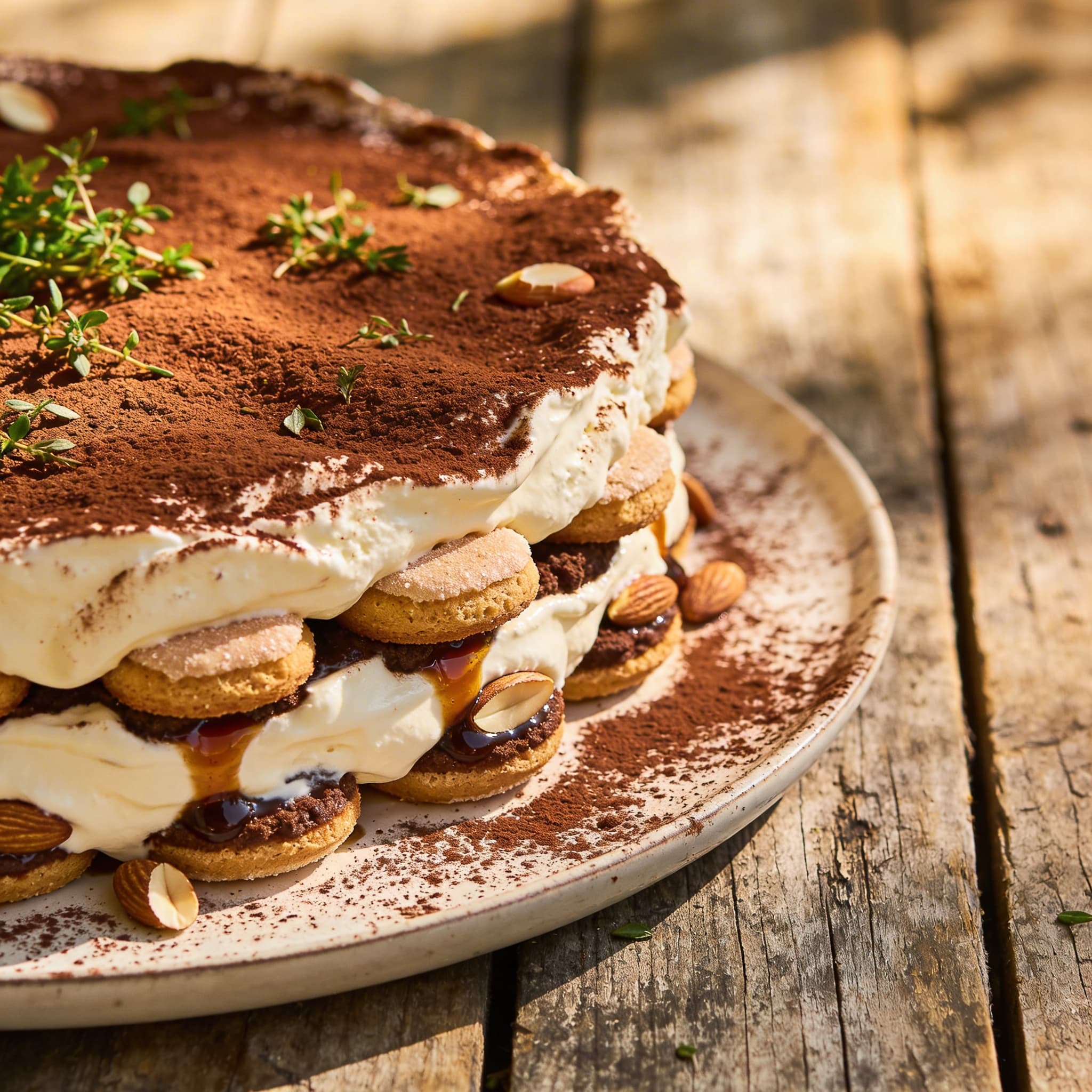 Eis-Tiramisu-Torte mit Amaretto