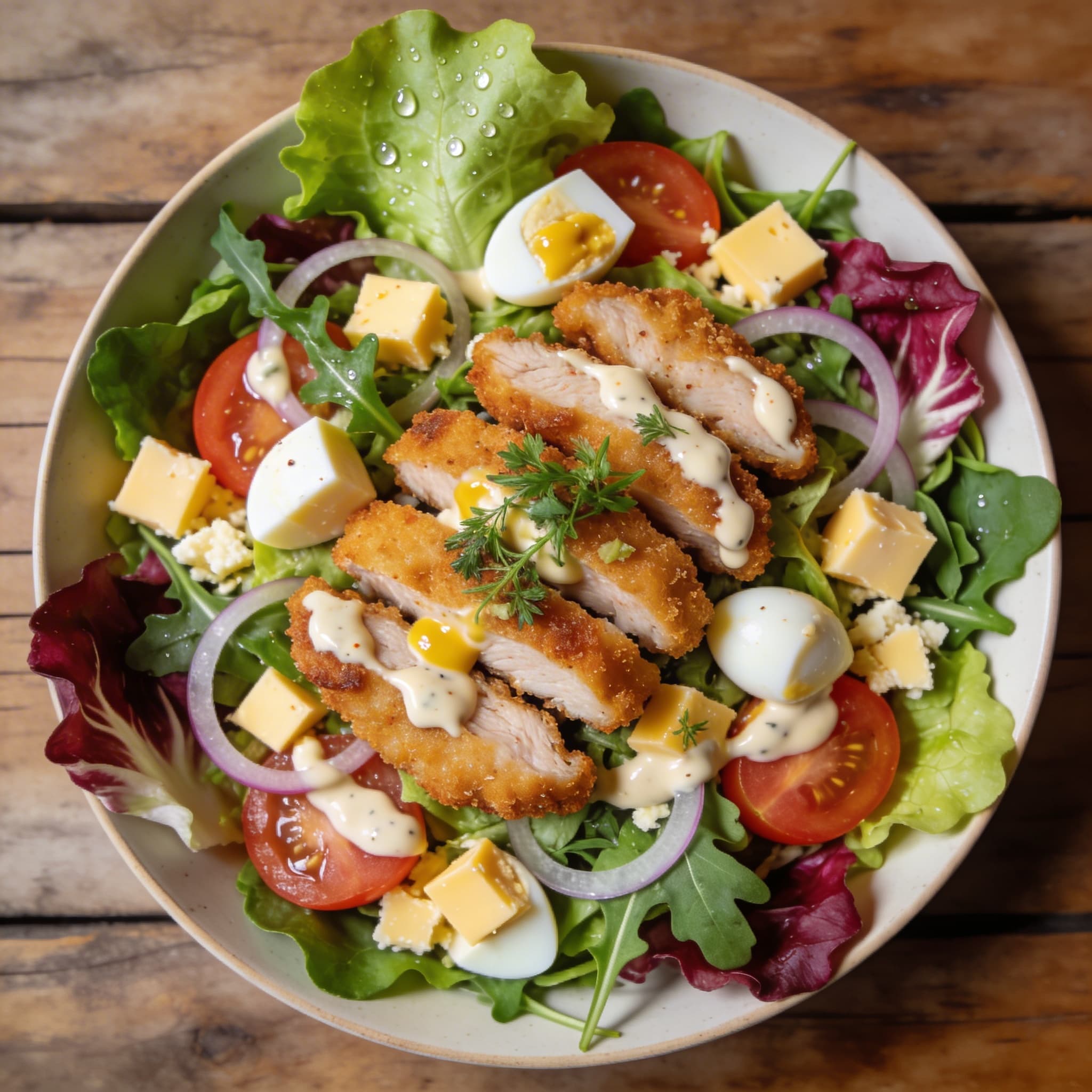 Bunter Sommersalat mit Schweinefilet