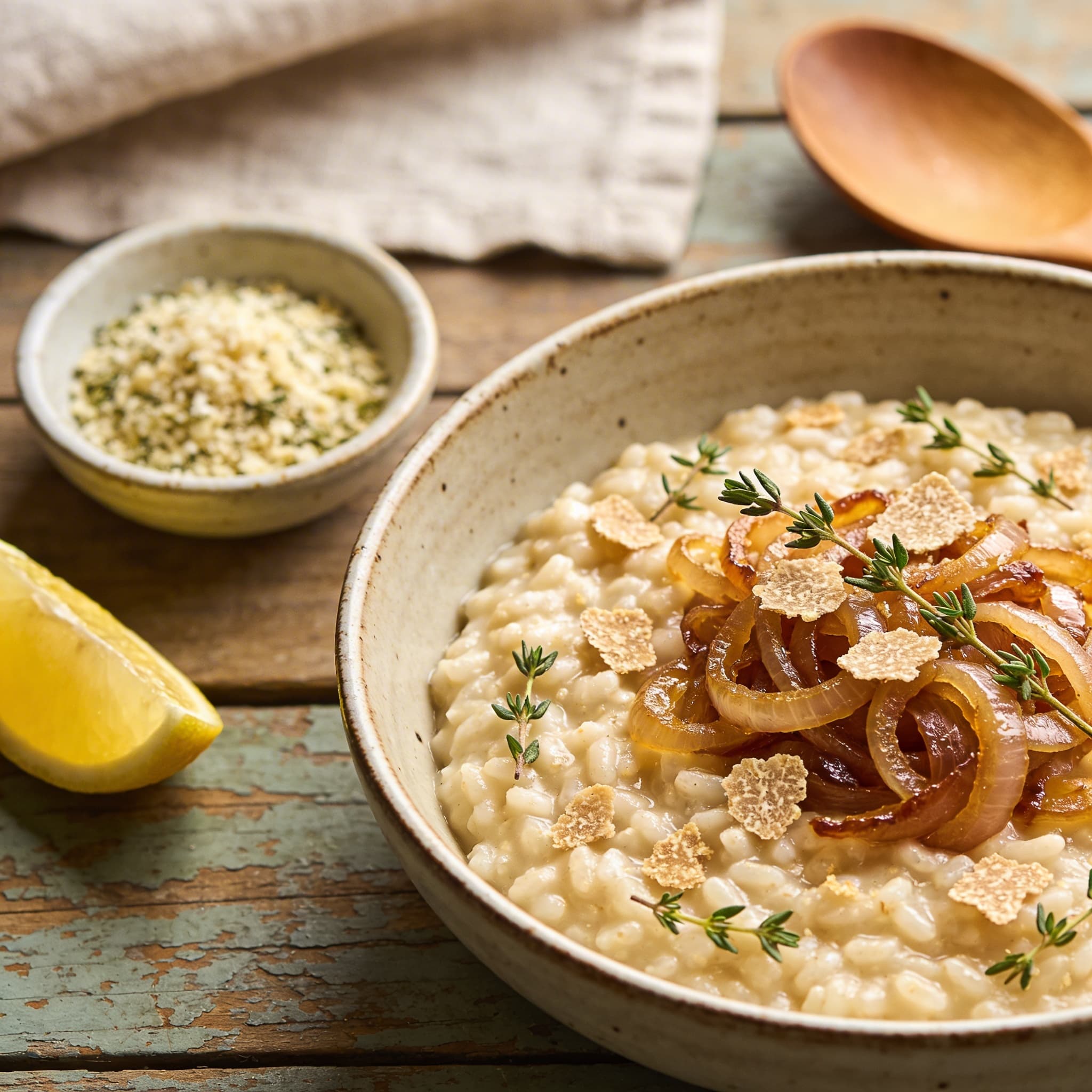 Cremiges Risotto mit Karamellzwiebeln