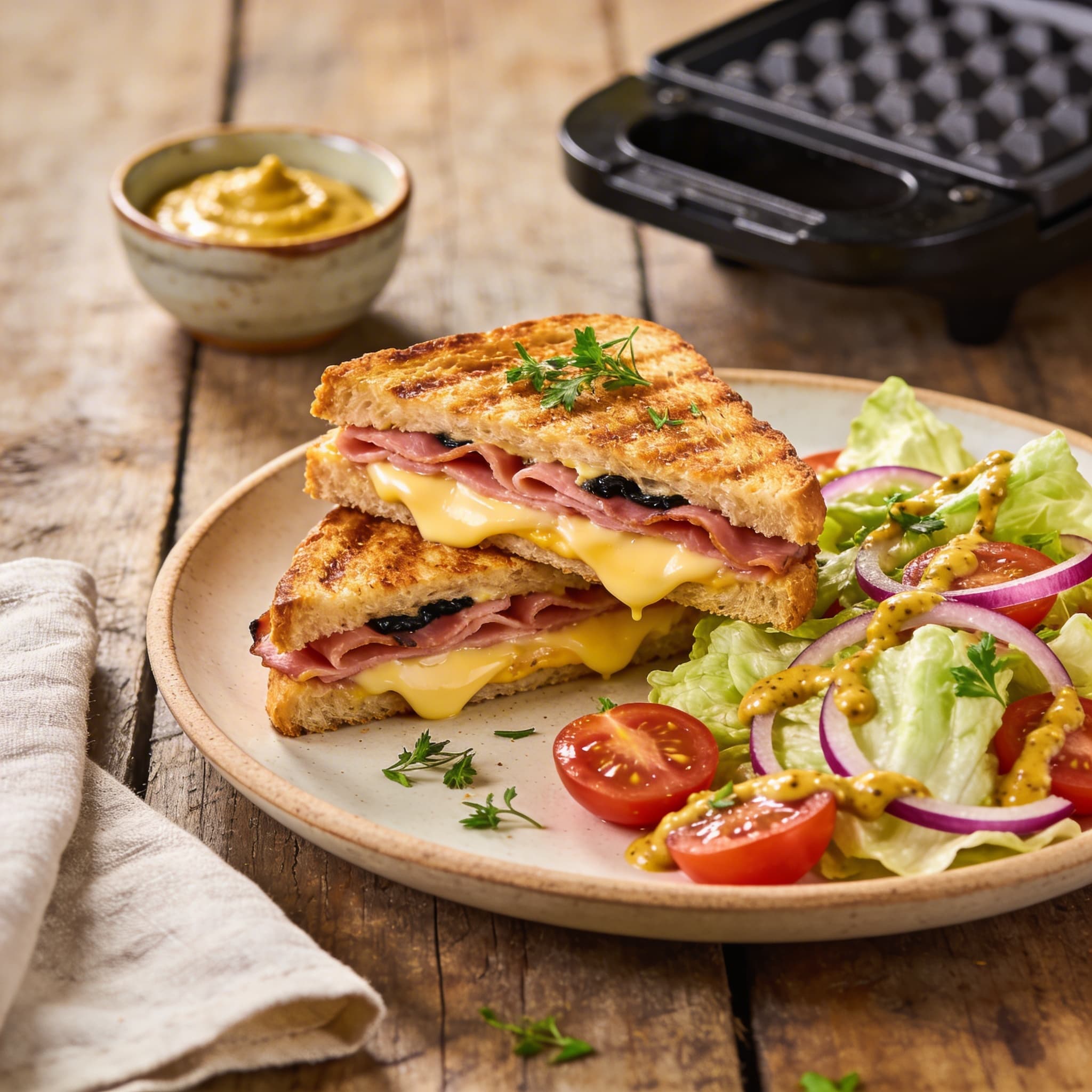 Knusper-Toast mit Gouda und Schinken