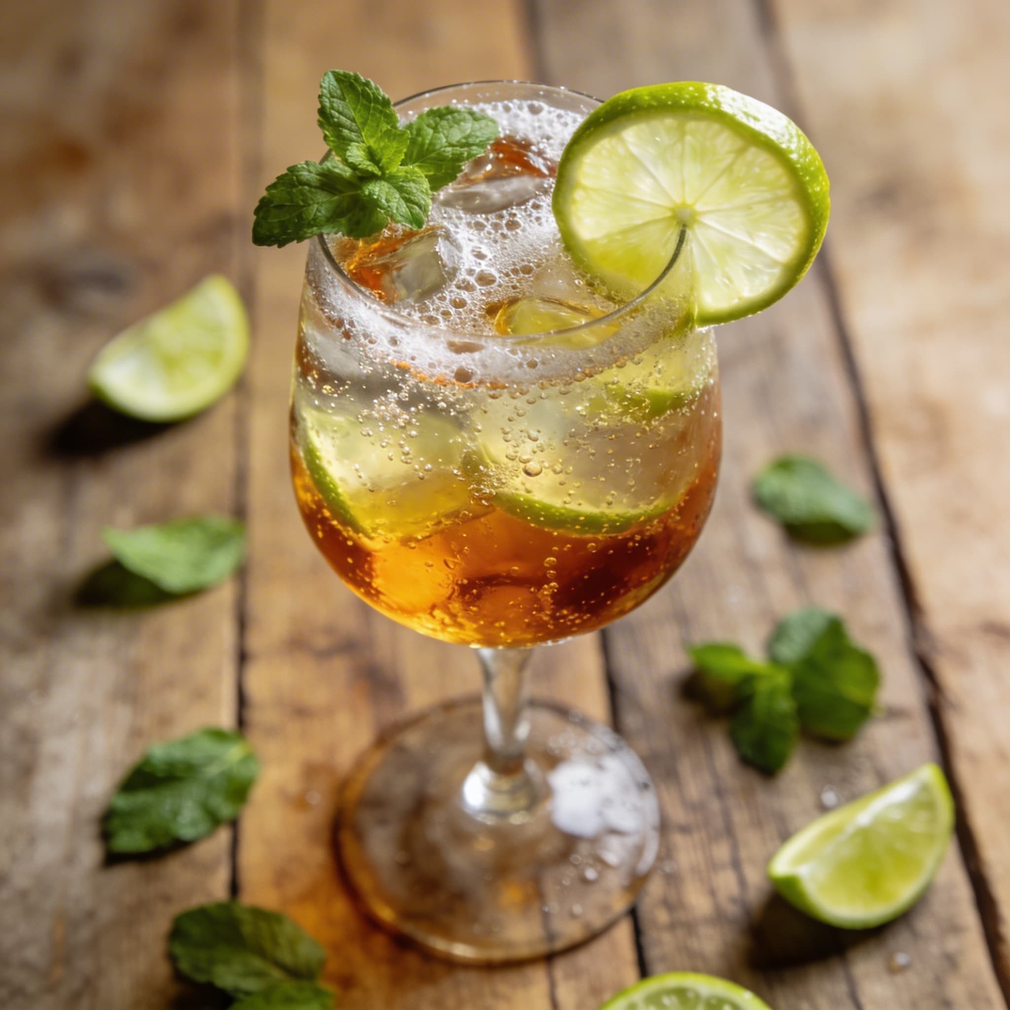 Spritziger Amaretto-Cocktail