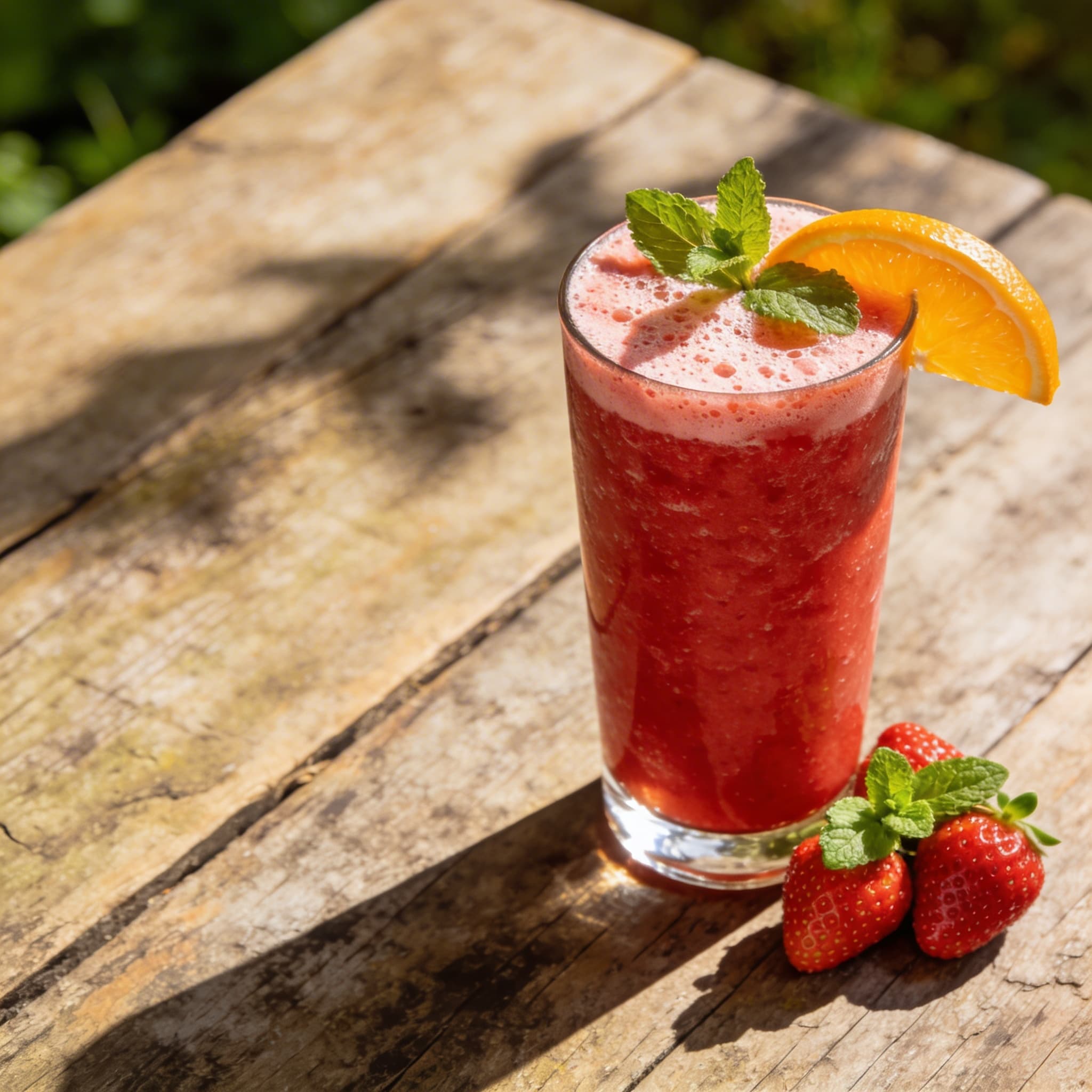 Erfrischender Erdbeer-Orangen-Smoothie