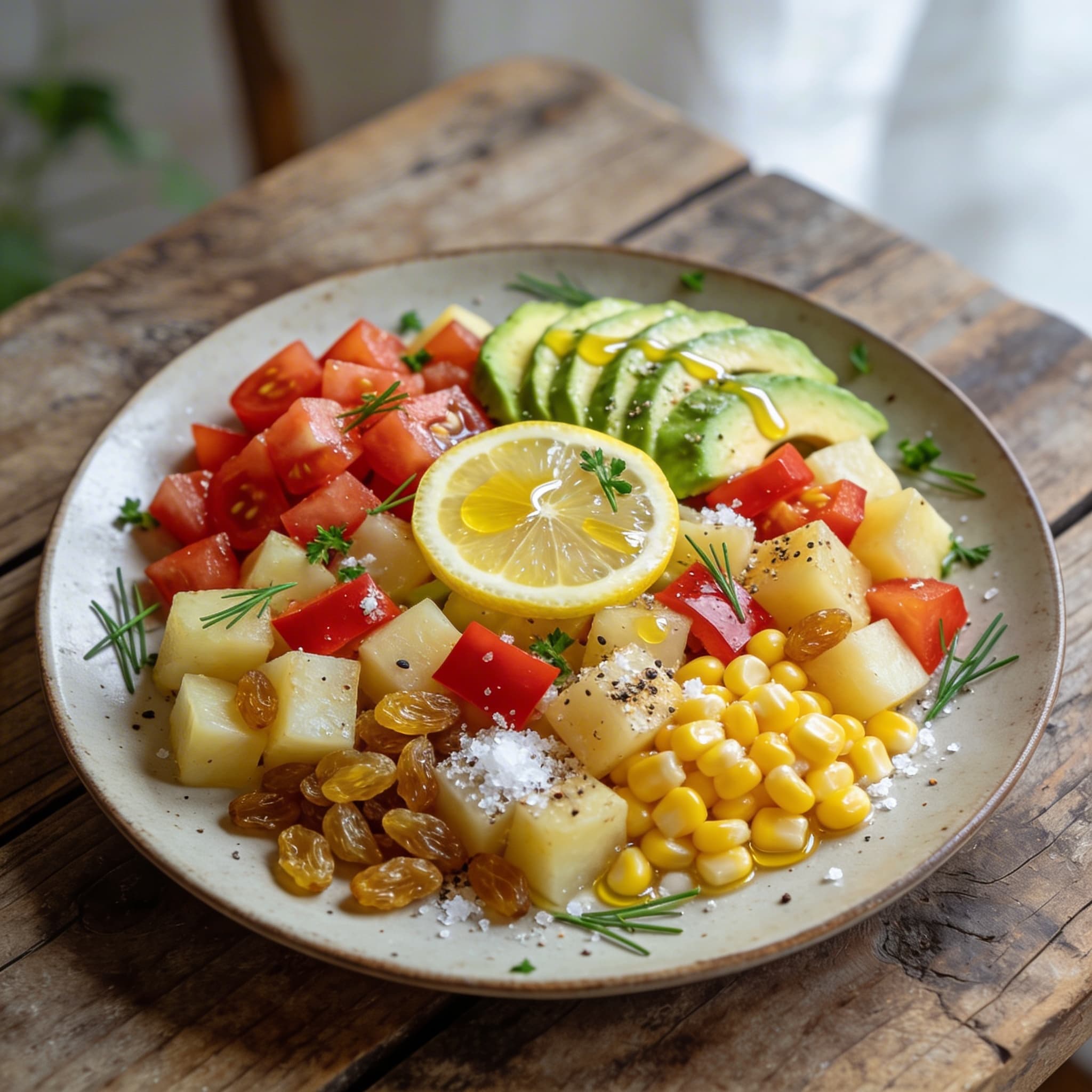 Bunter Gemüsesalat mit Mais