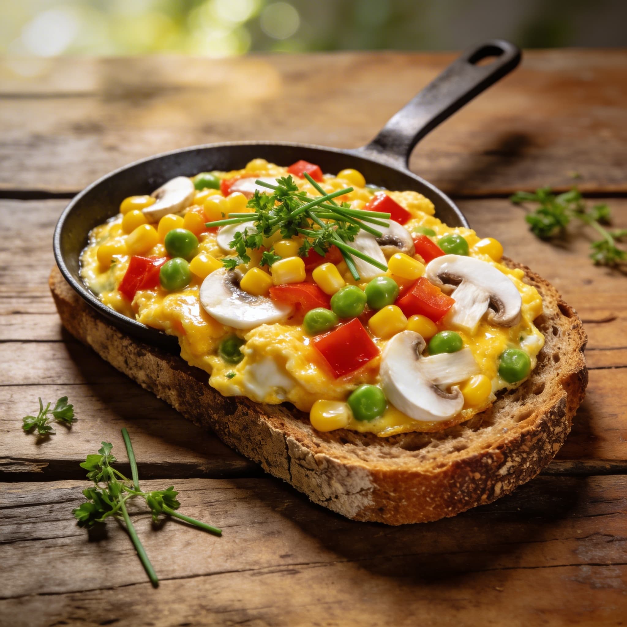 Buntes Gemüse-Rührei