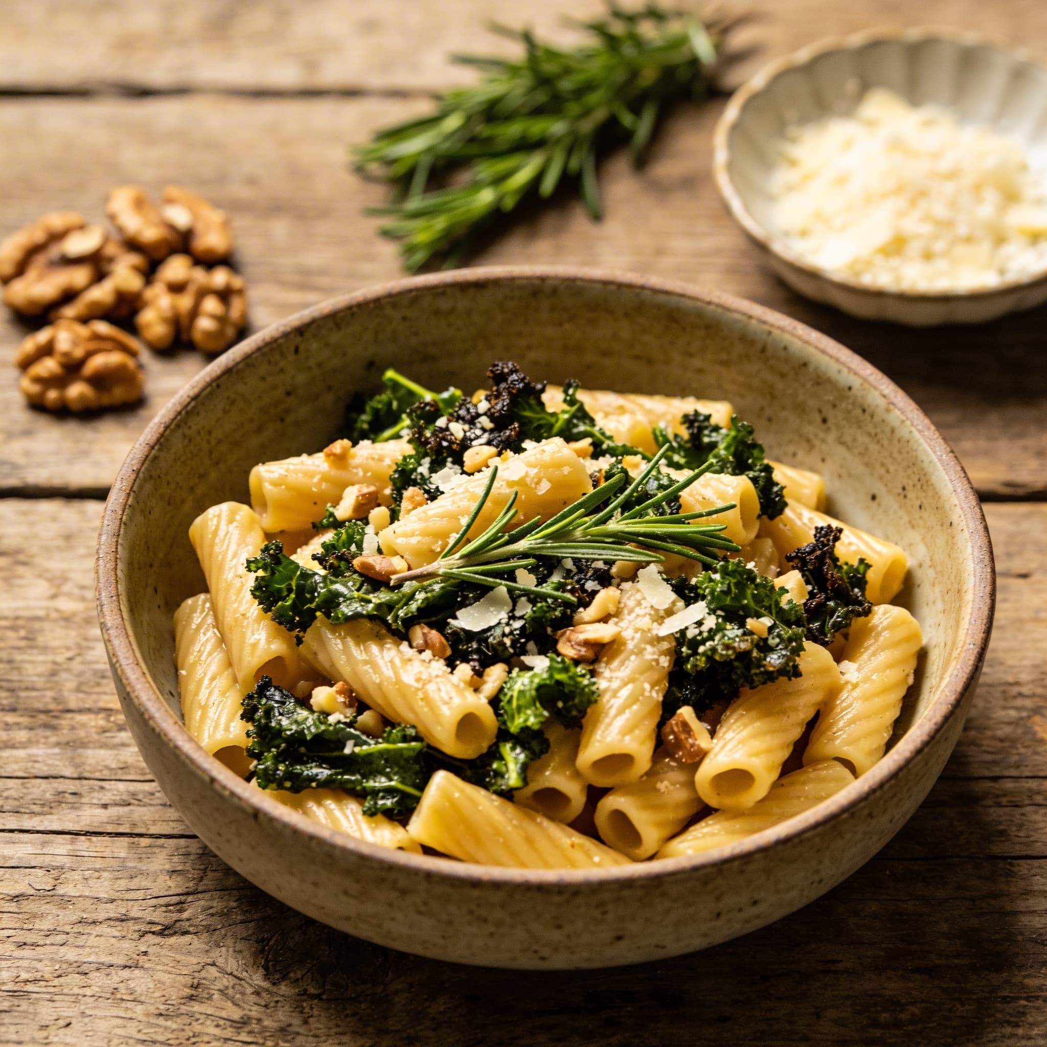 Casarecce mit gebratenem Rosenkohl