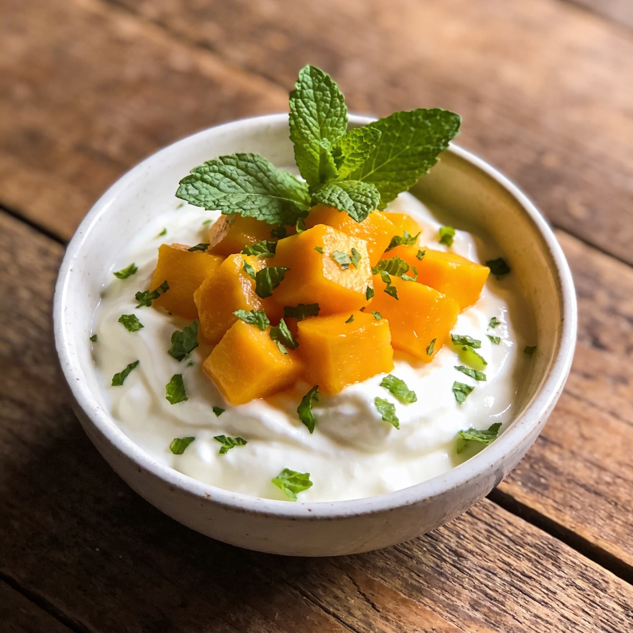 Cremiger Griechischer Joghurt mit Mango