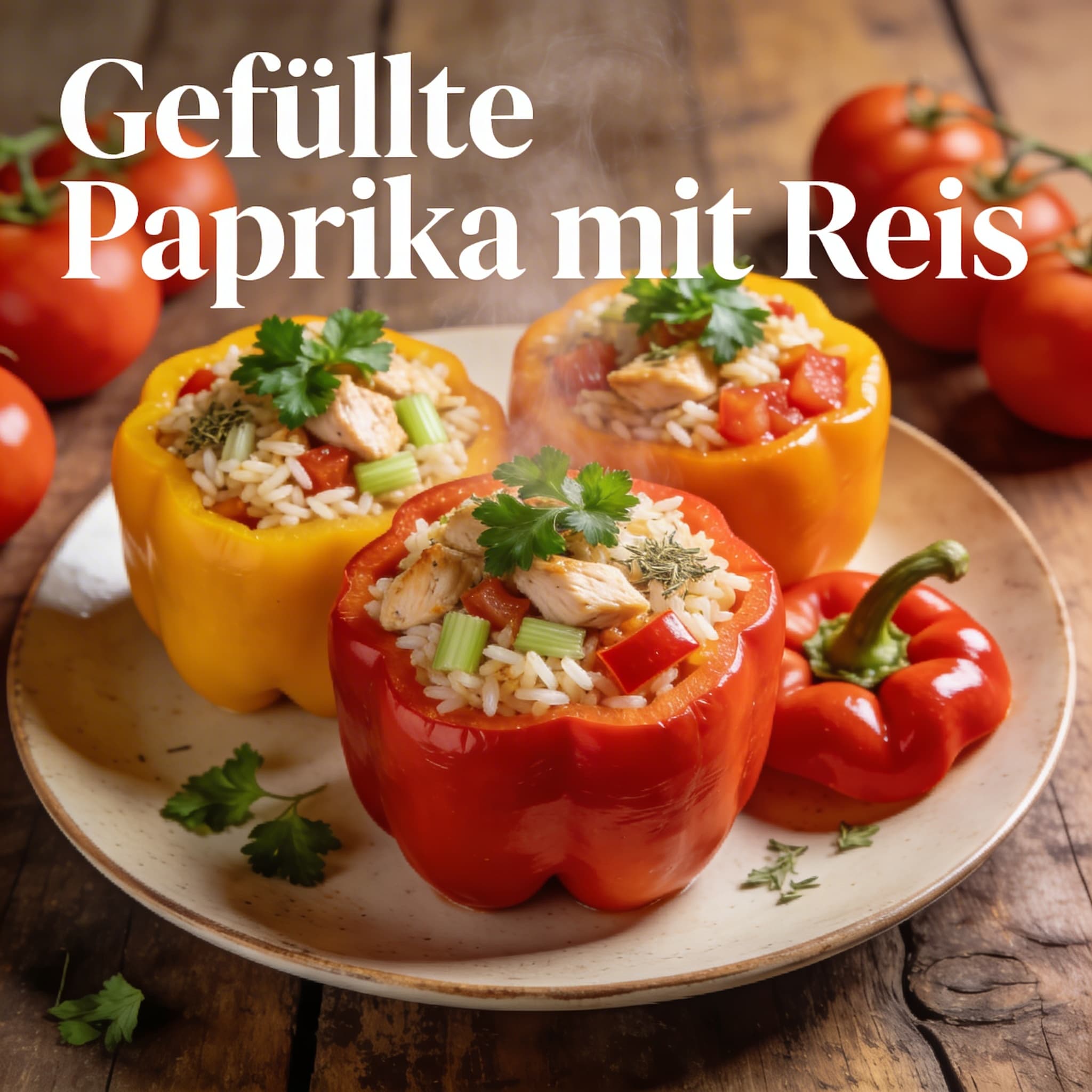 Gefüllte Paprika mit Reis