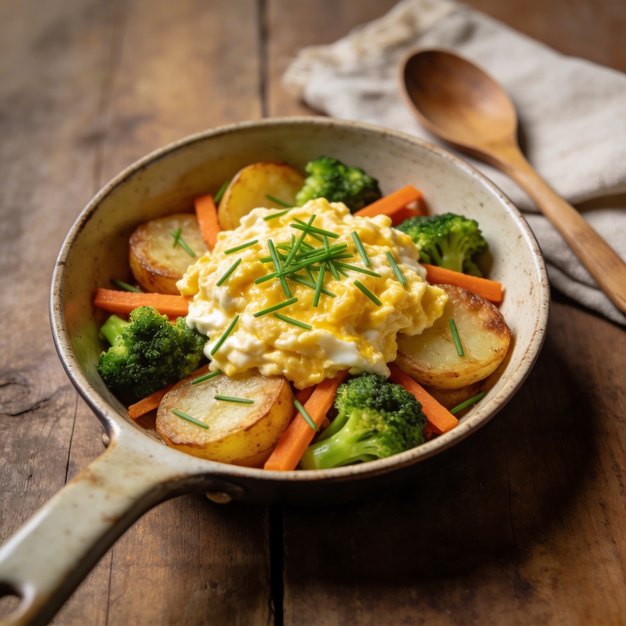 Bunte Brokkoli-Kartoffel-Pfanne
