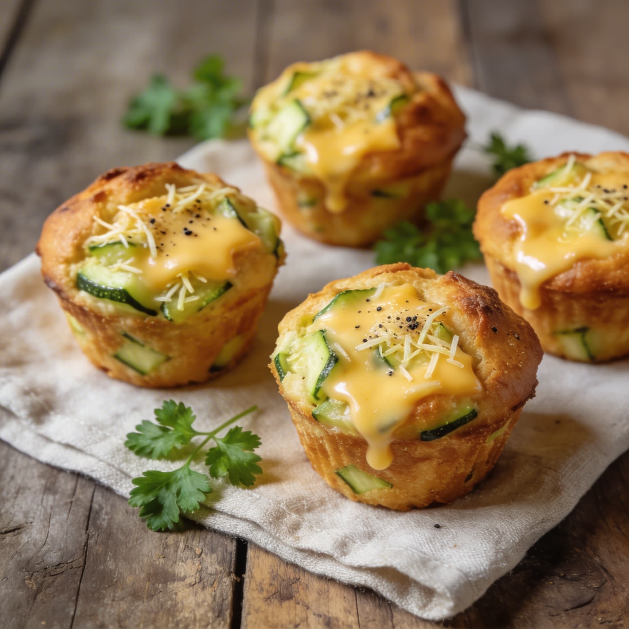 Herzhafte Zucchini-Käse-Muffins