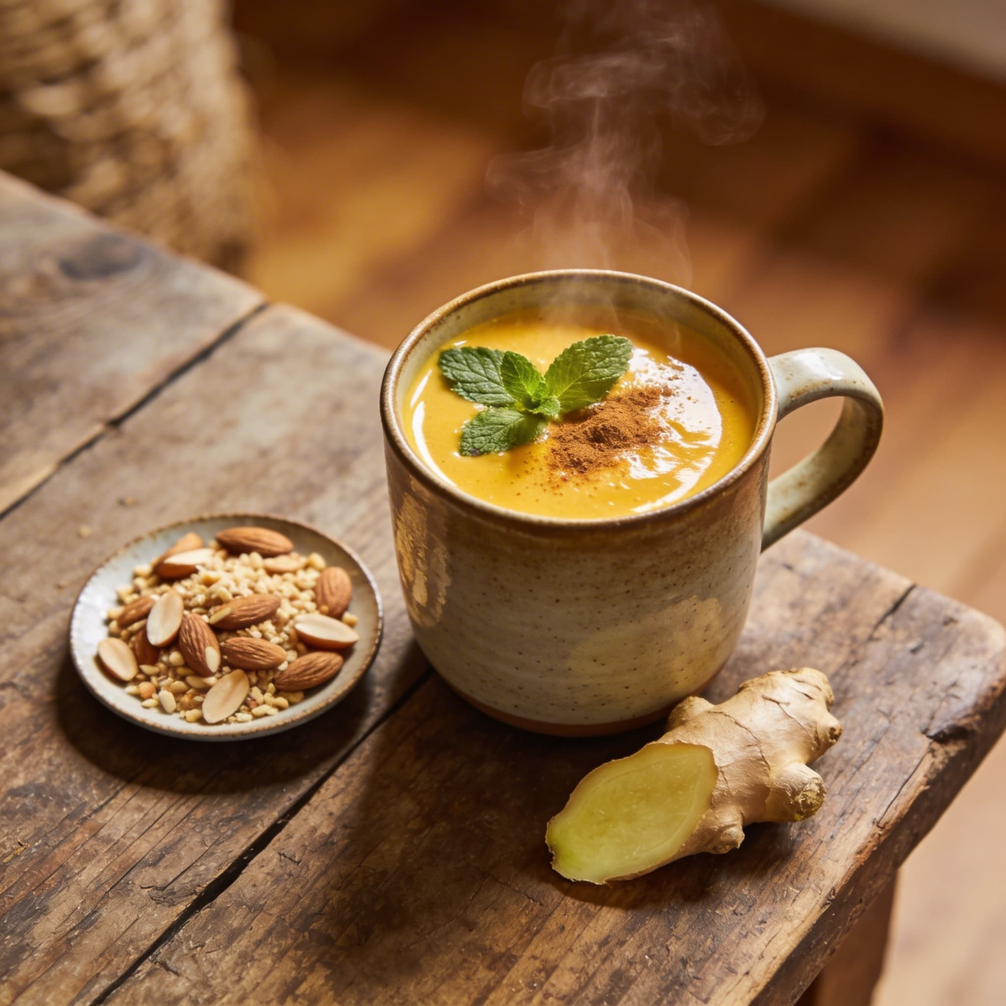 Wärmende Kurkuma-Mandel-Milch