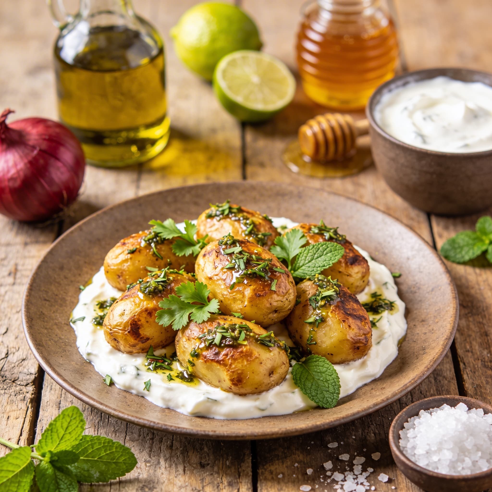 Quetschkartoffeln mit Kräuter-Pesto
