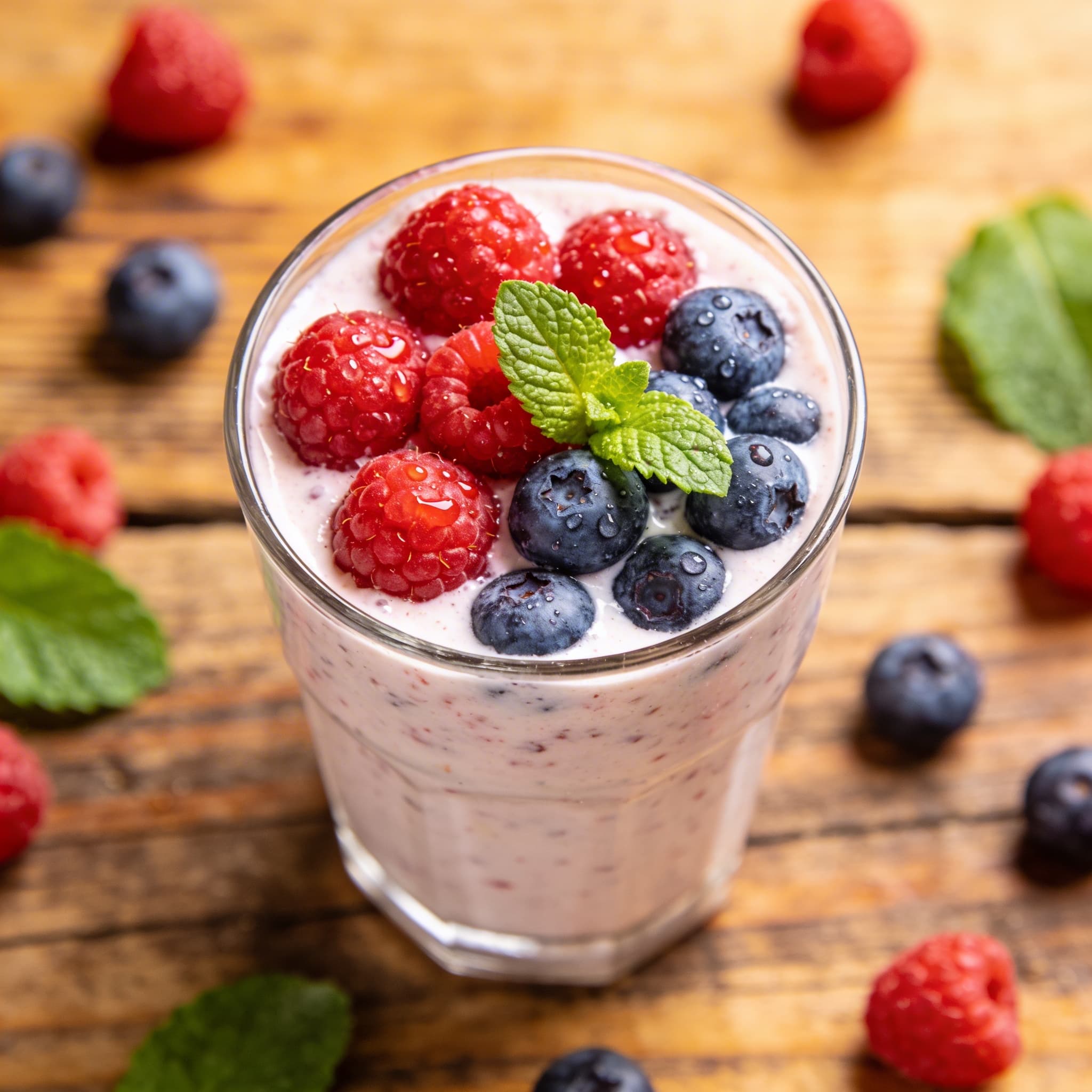 Kühler Beeren Buttermilch Smoothie