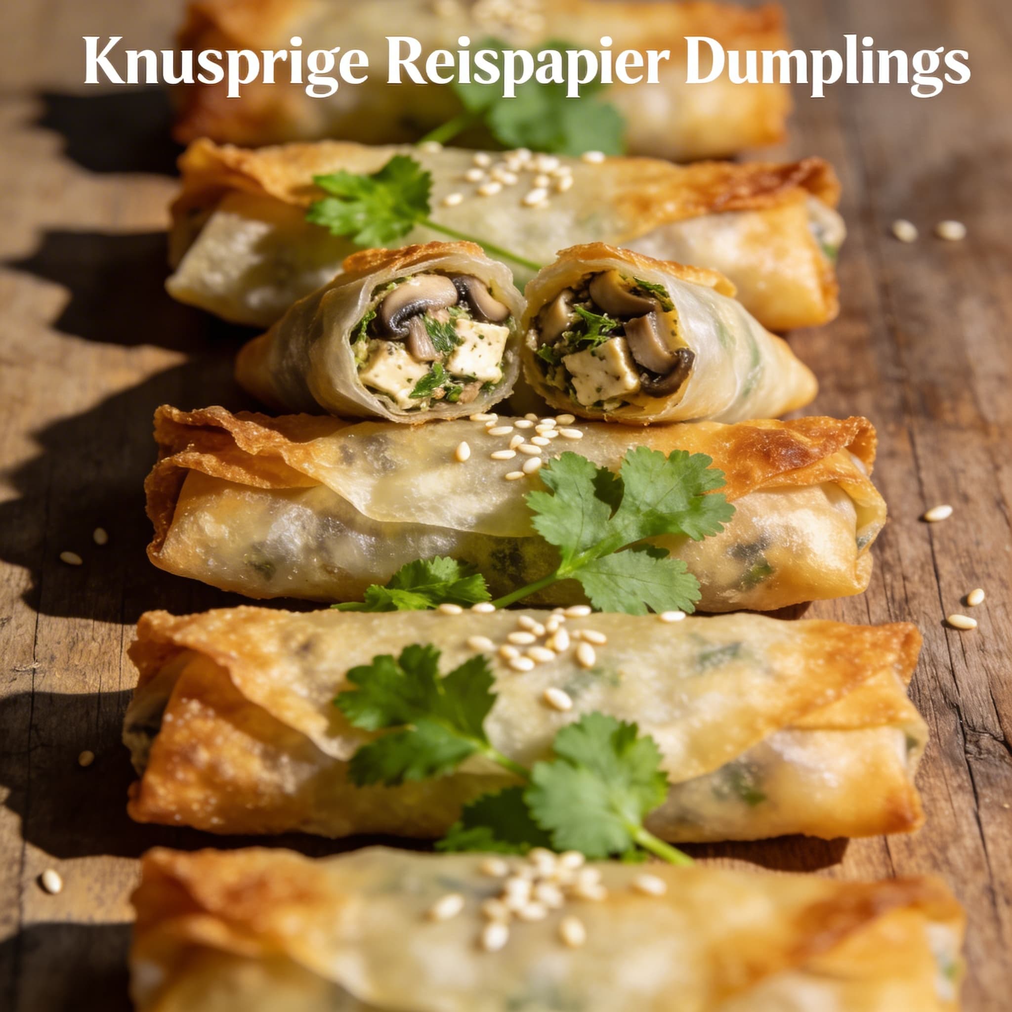 Knusprige Reispapier Dumplings