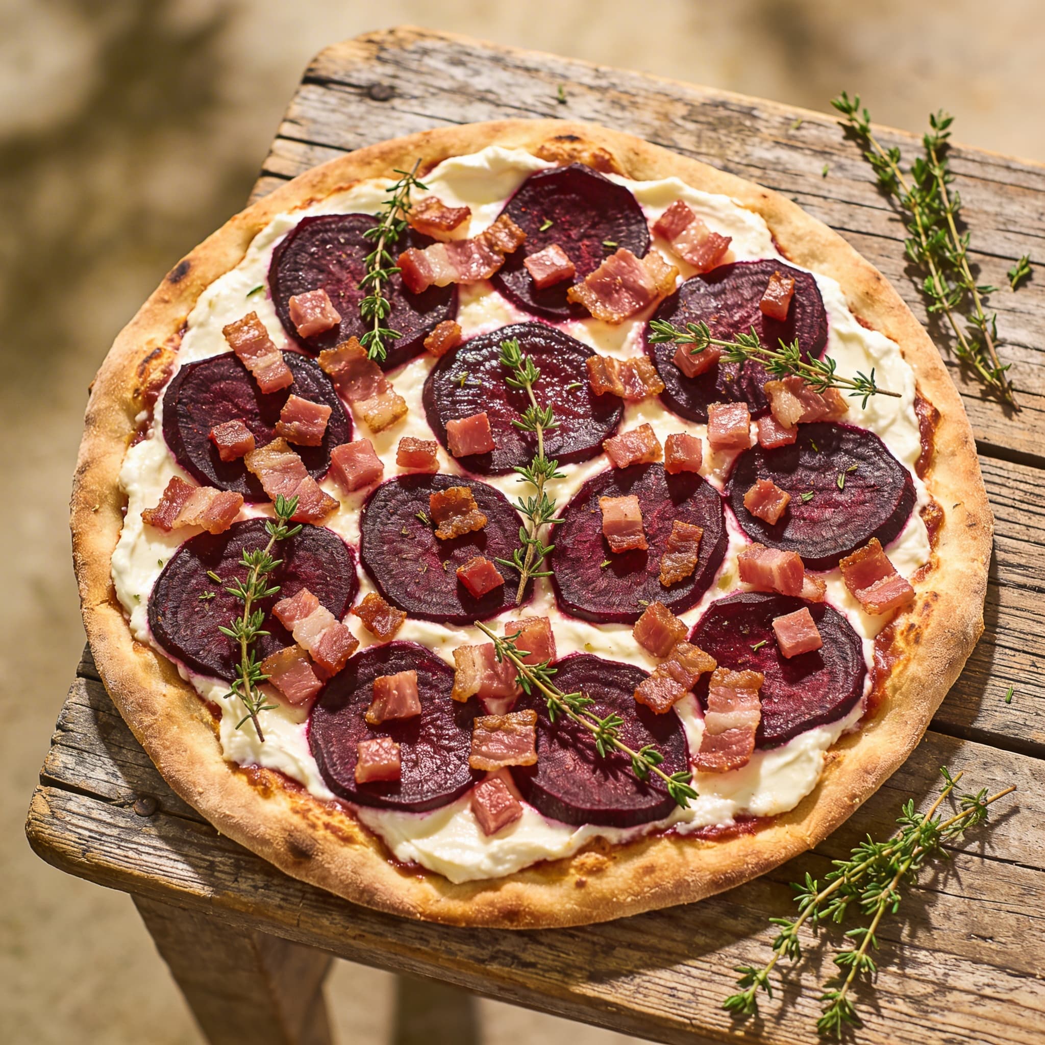 Herzhafte Rote-Bete-Pizza