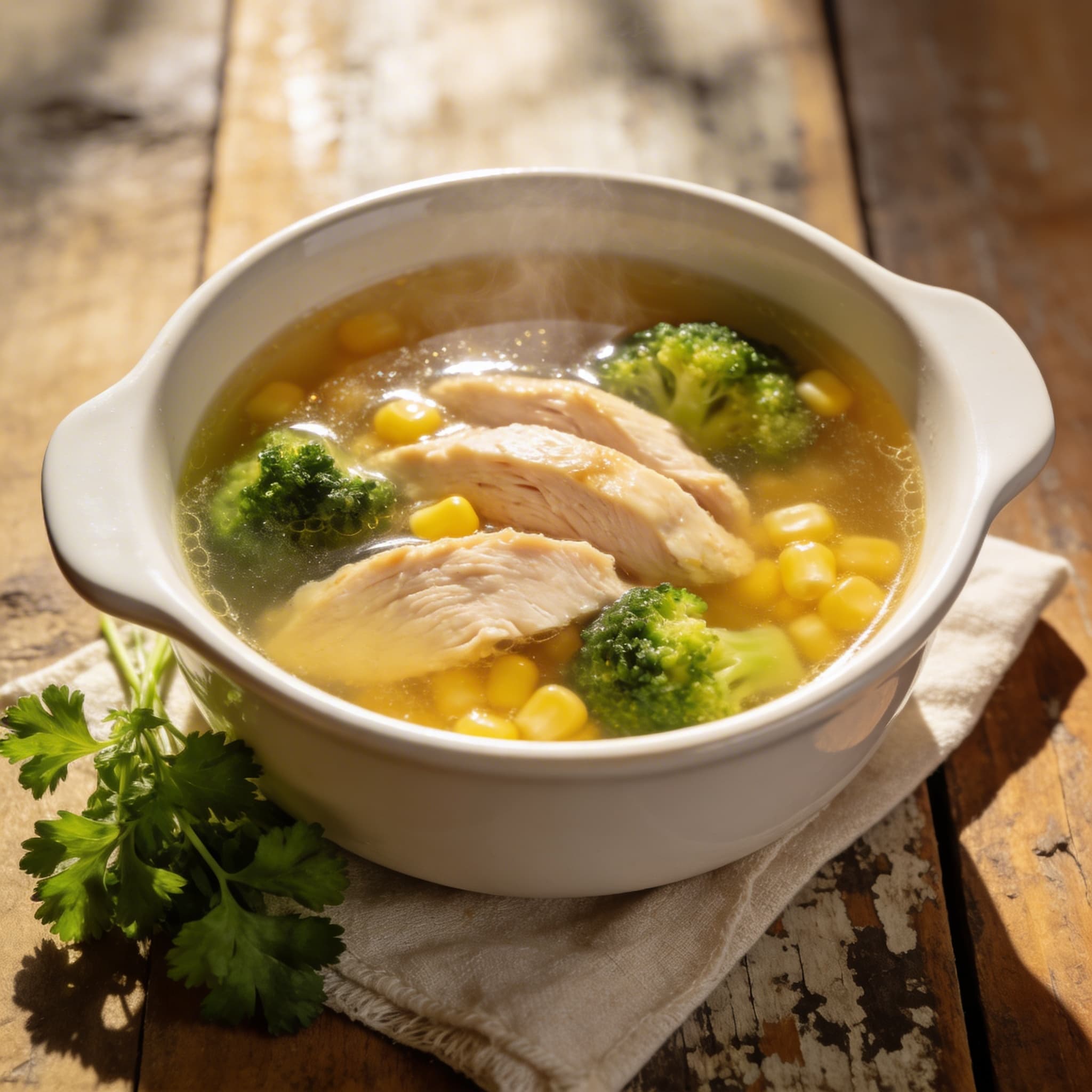 Leichte Hühnersuppe mit Gemüse