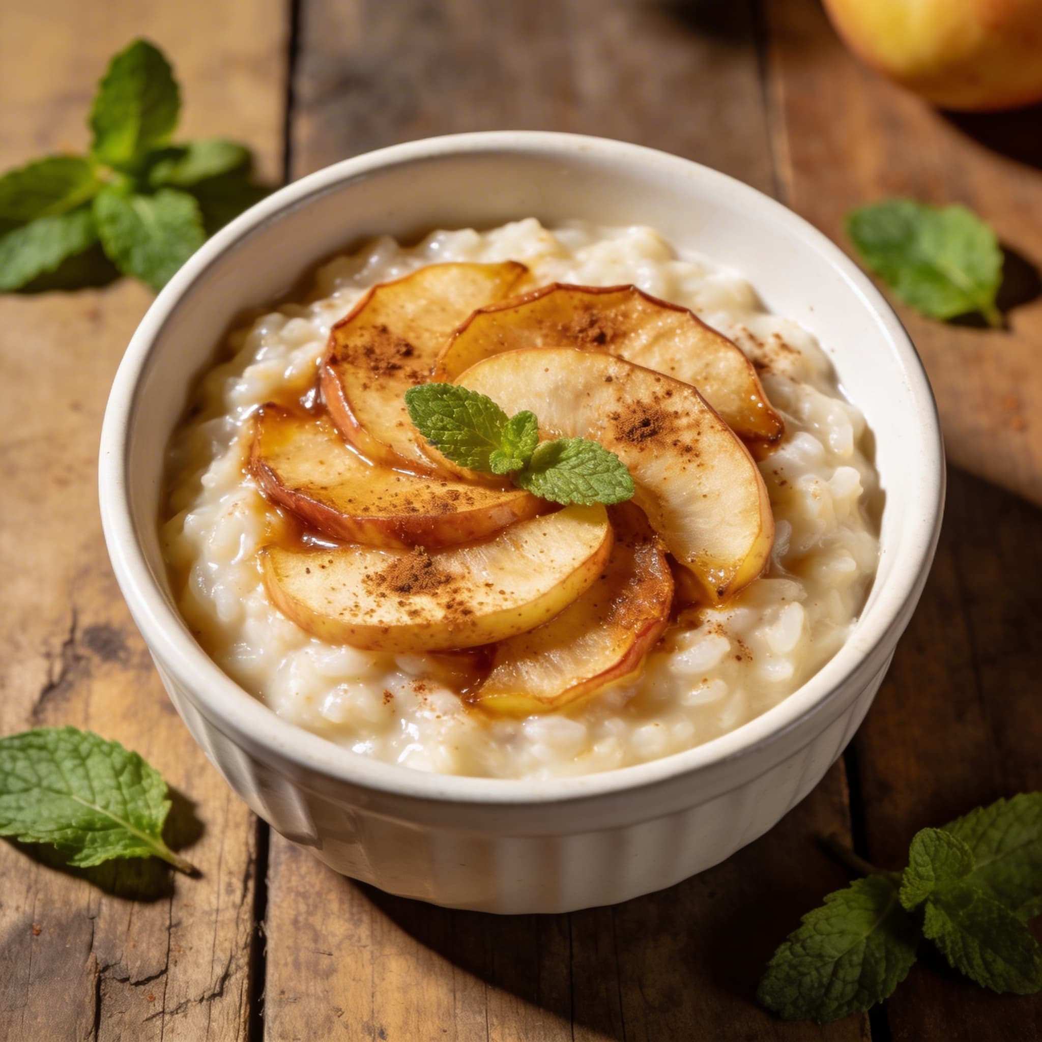 Cremiger Milchreis mit Äpfeln