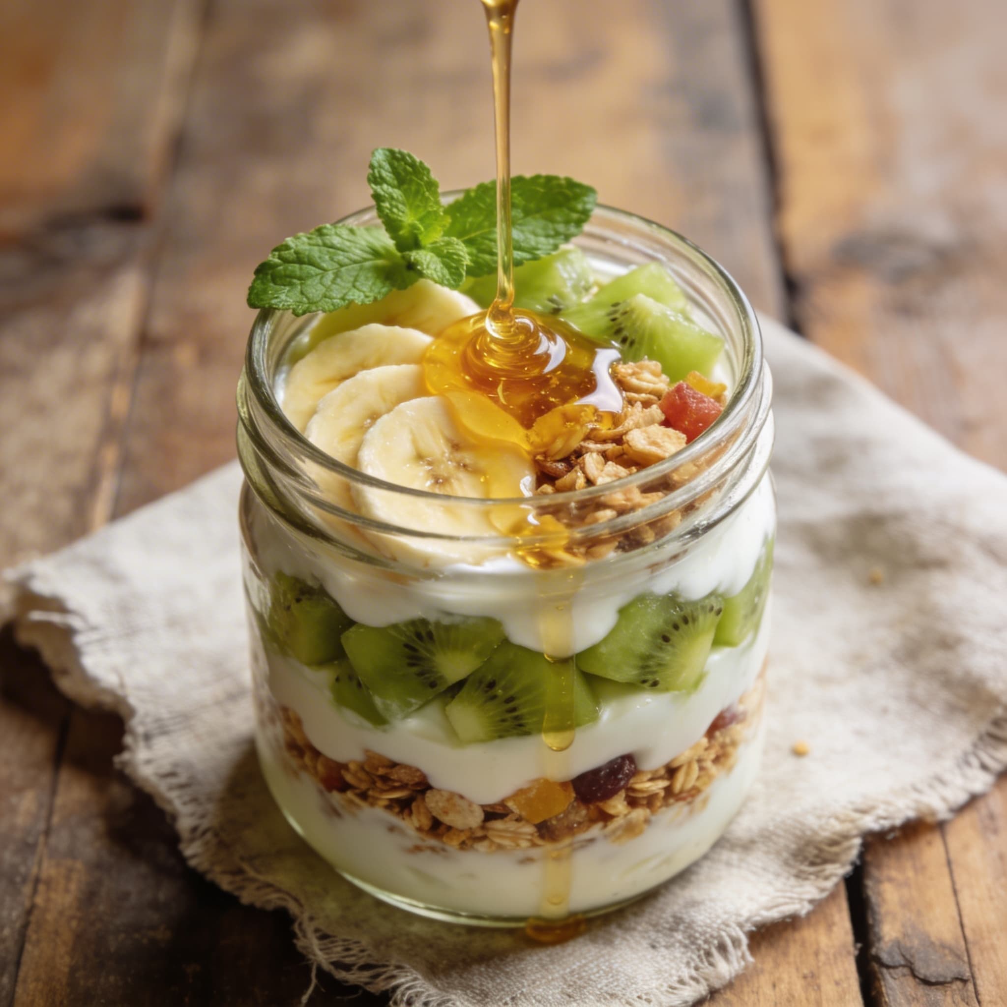 Frisches Frucht-Joghurt mit Müsli