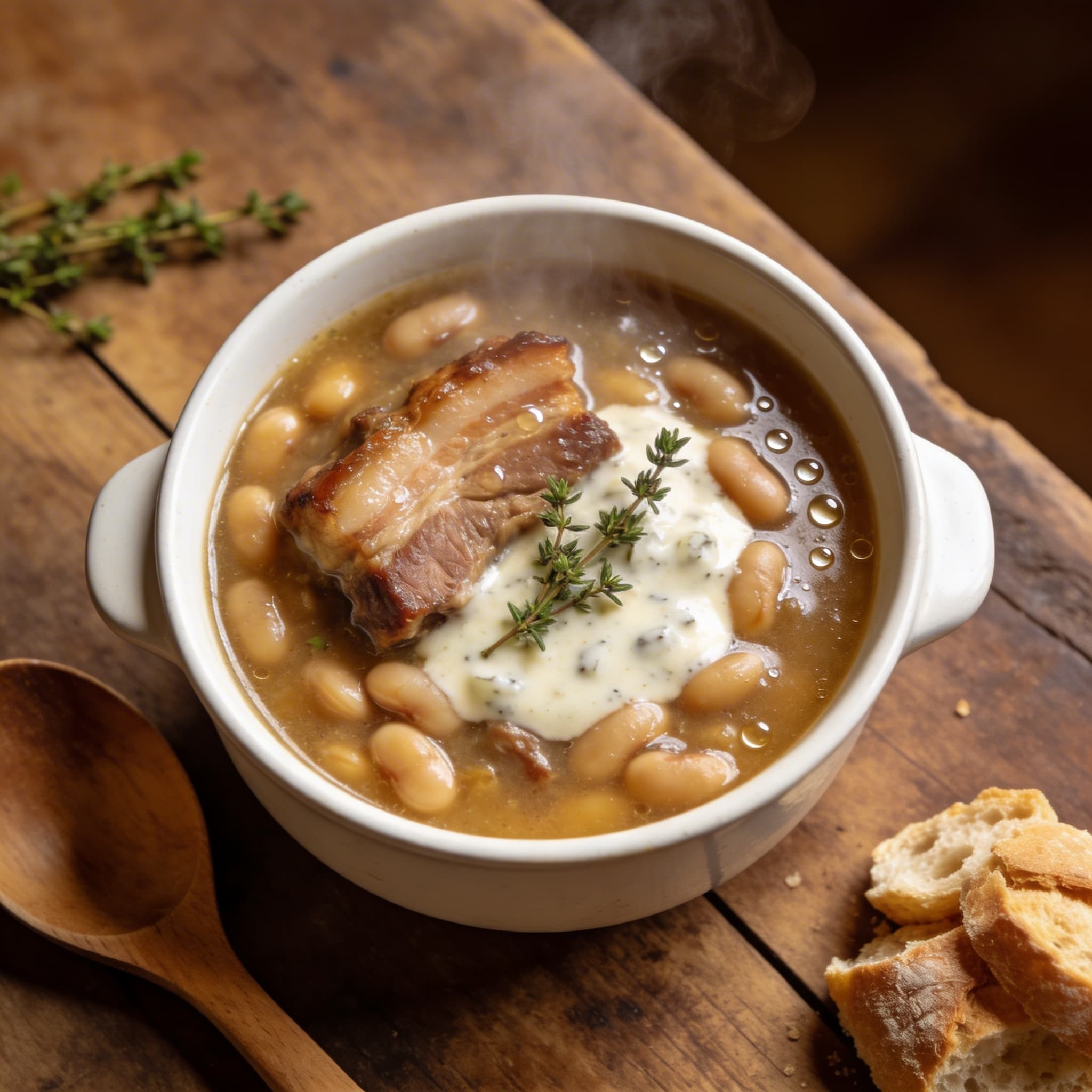 Herzhafter Kasseler-Eintopf mit Bohnen