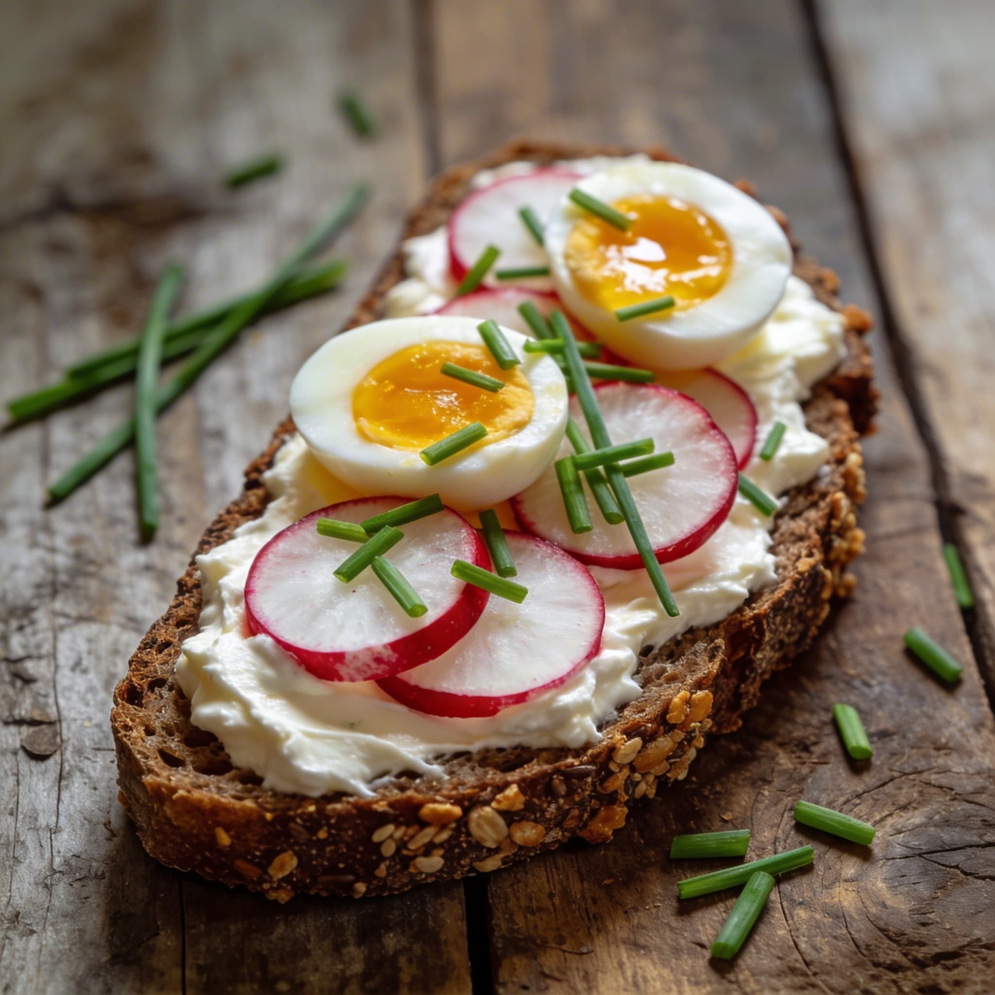 Roggenbrot mit Radieschen