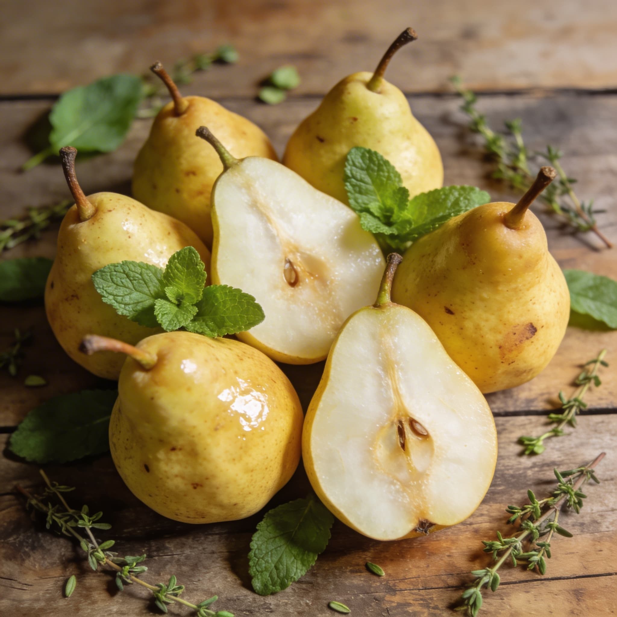 Frische saftige Birnen