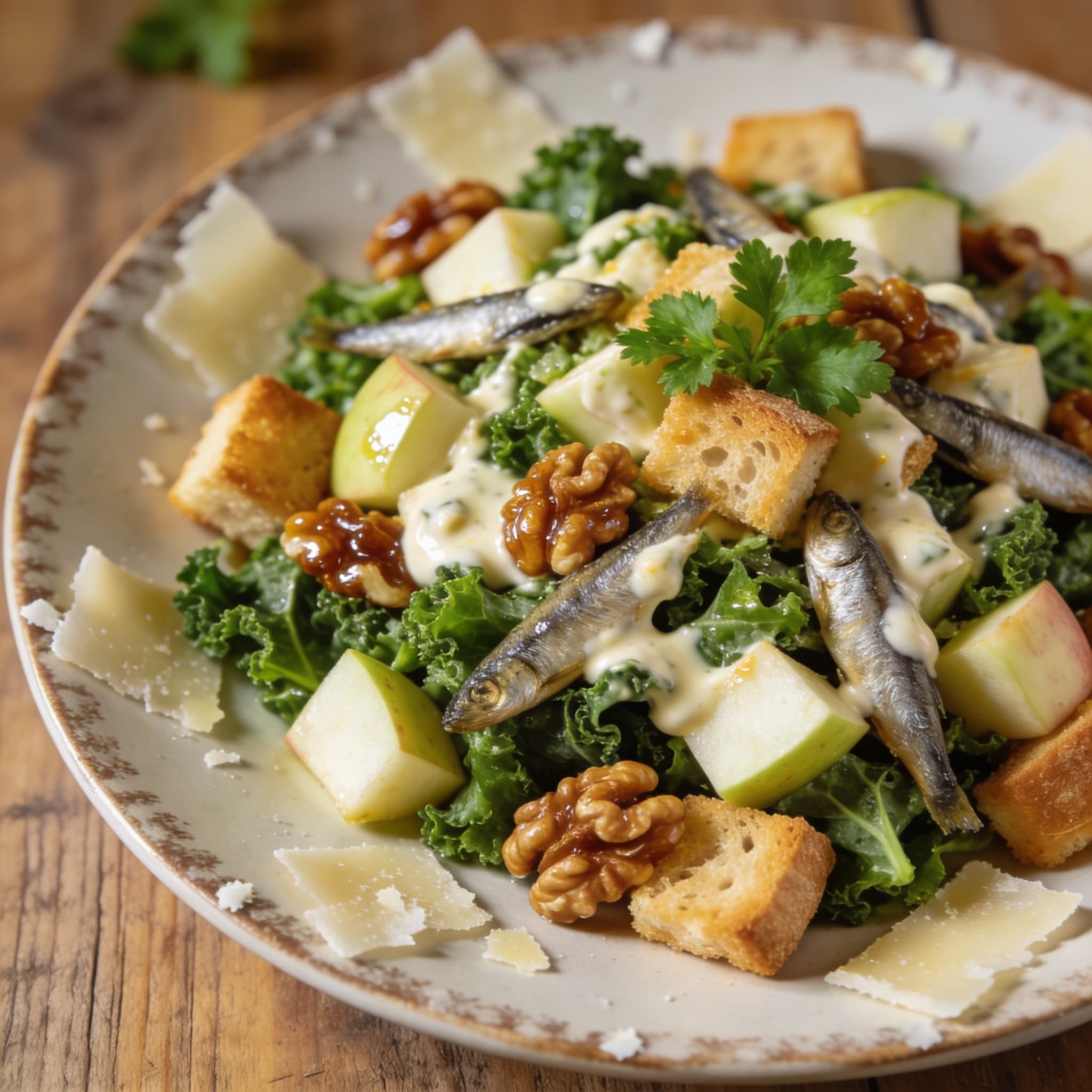 Grünkohl-Salat mit Apfel-Crunch