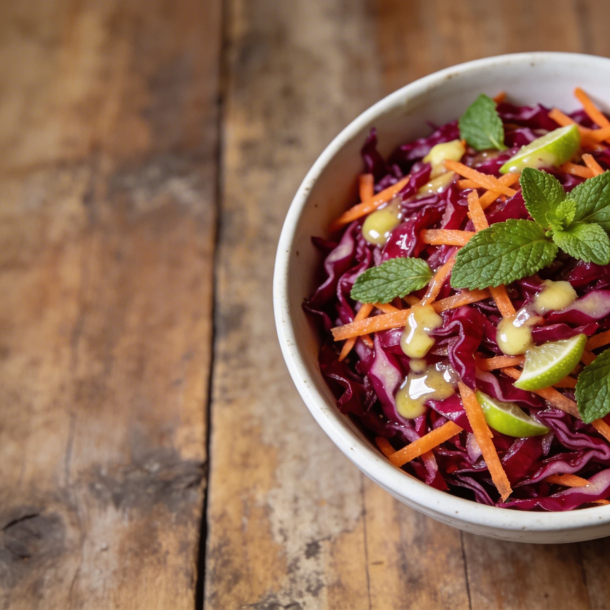 Erfrischender Coleslaw mit Rotkohl
