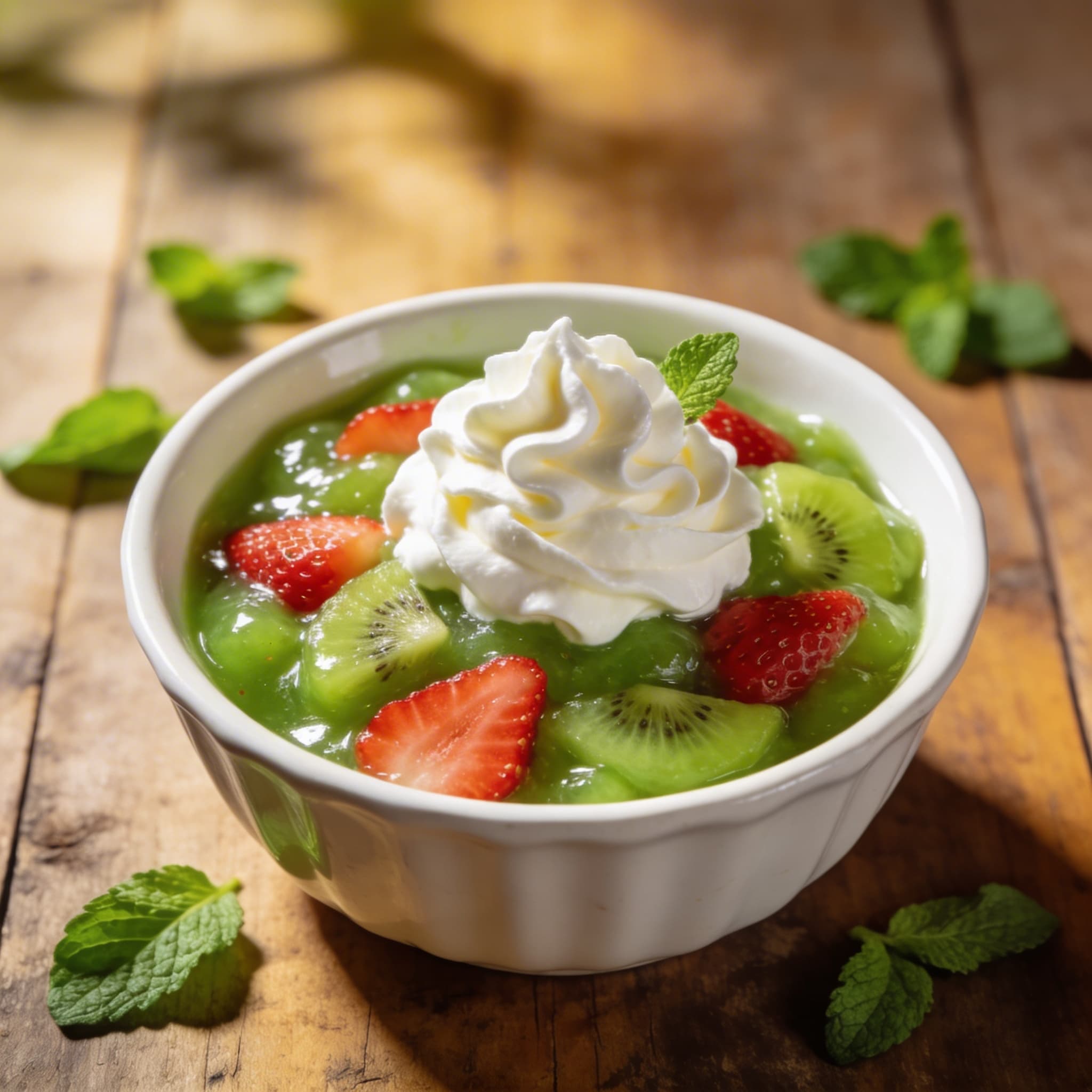 Fruchtige grüne Grütze