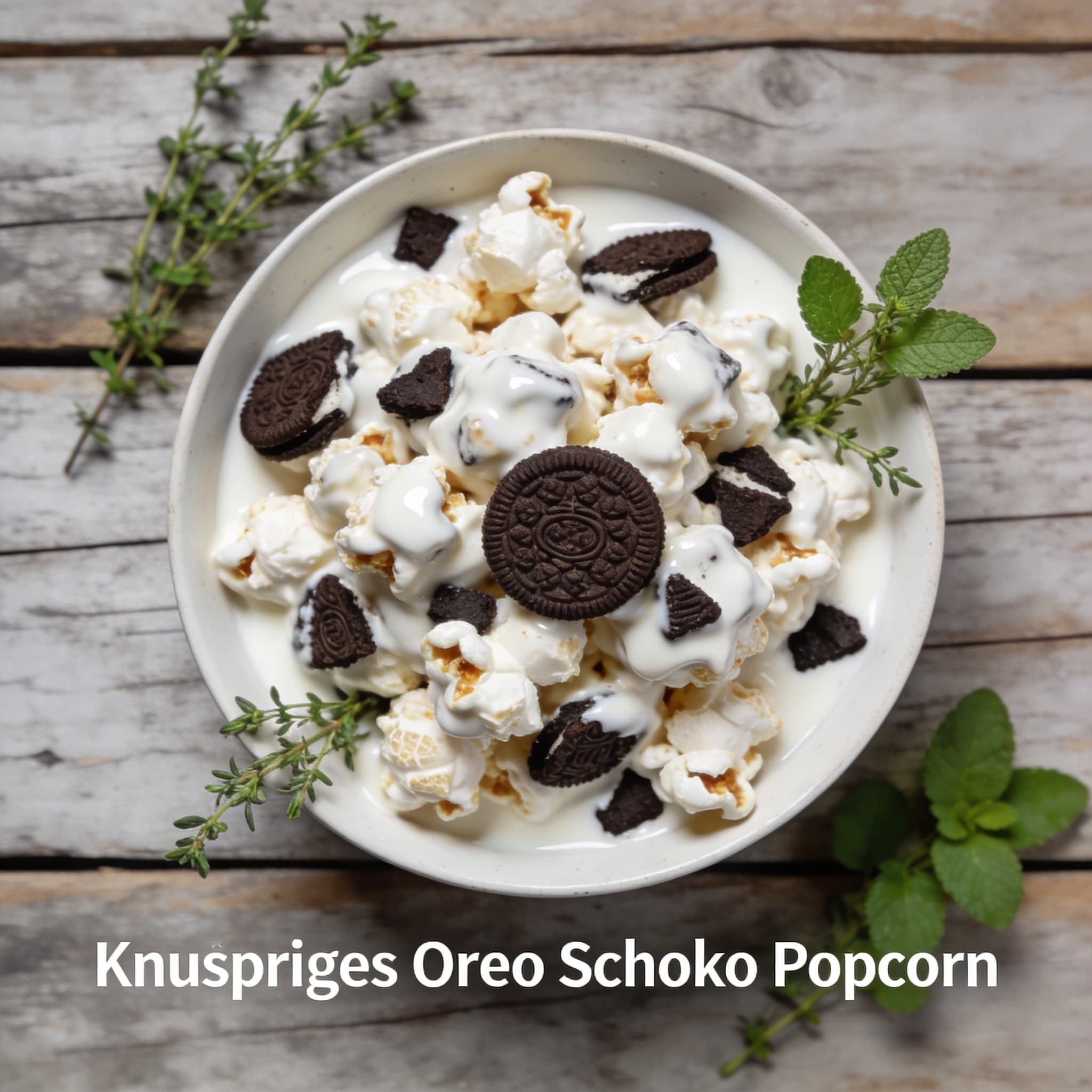 Knuspriges Oreo Schoko Popcorn