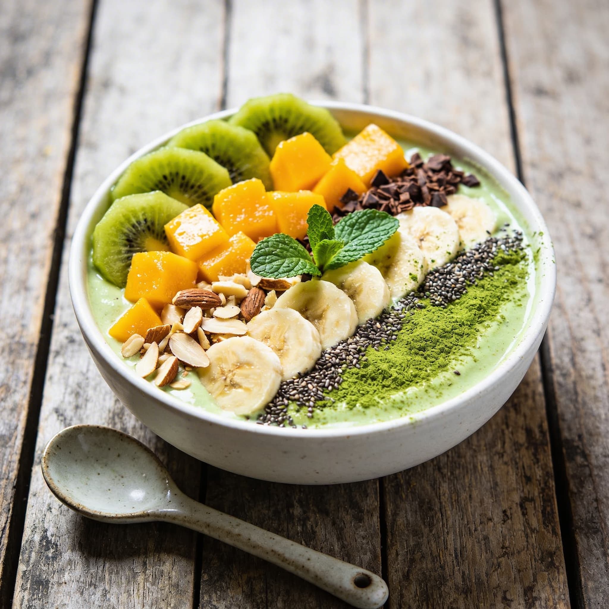 Cremige Matcha Smoothie Bowl