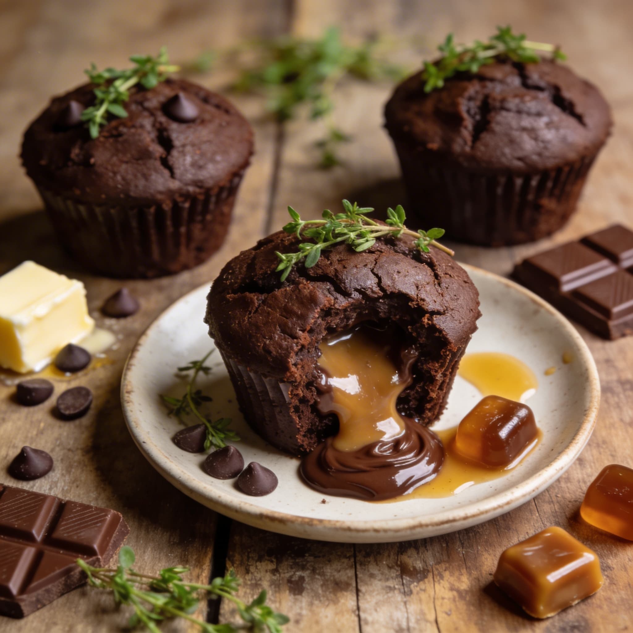 Schokolküchlein mit Karamell-Kern