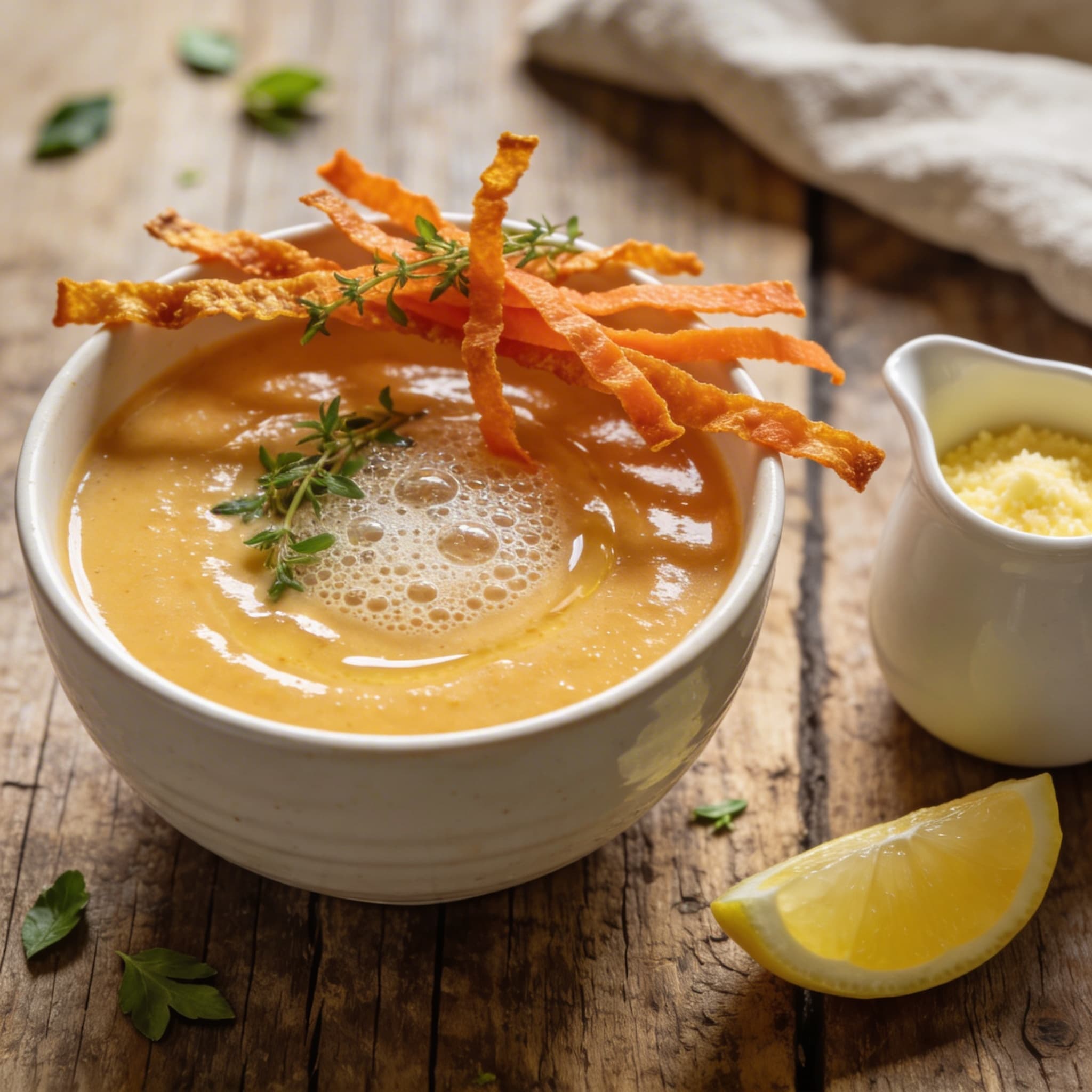 Feine Sekt-Möhrensuppe