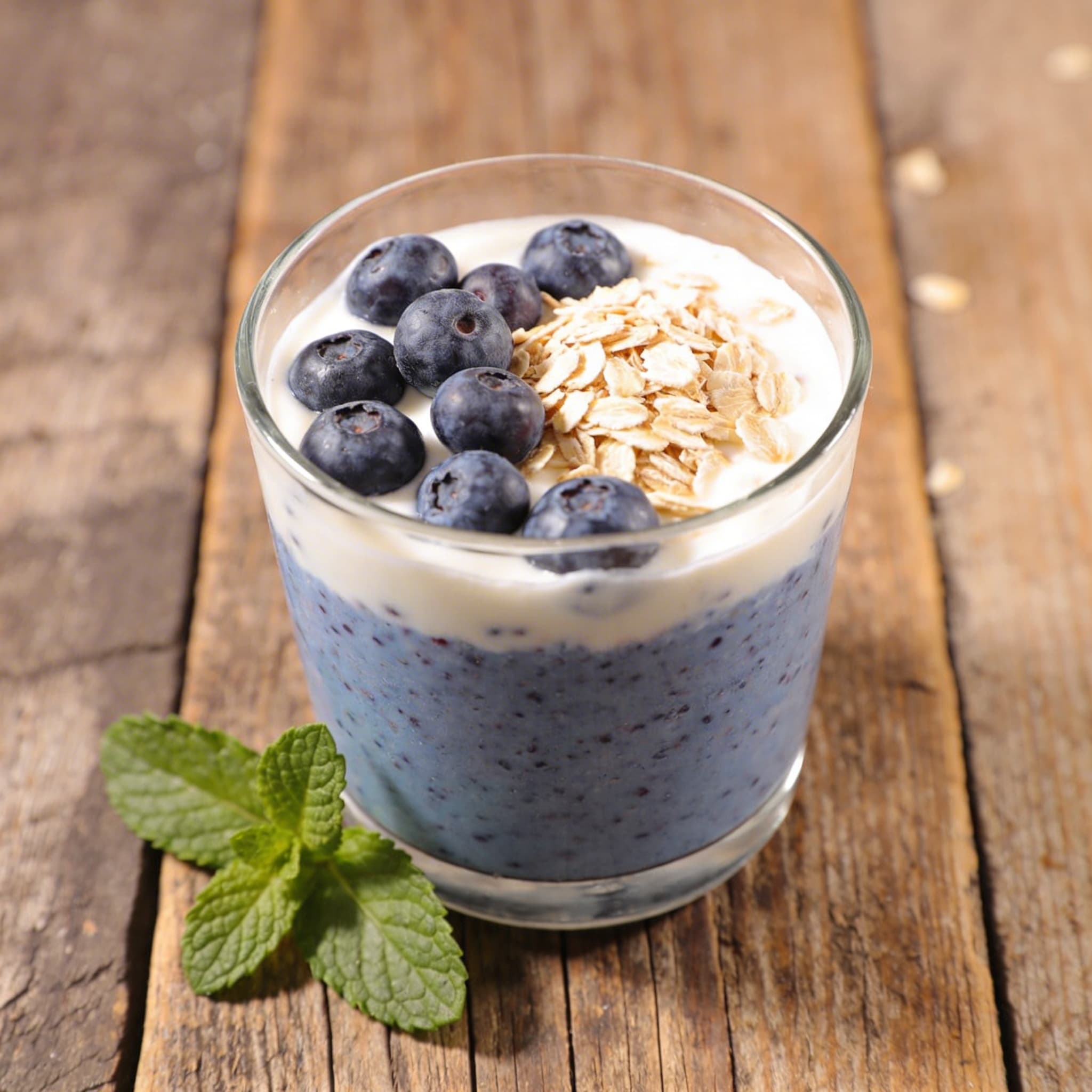 Cremiger Blaubeeren-Smoothie mit Hafer