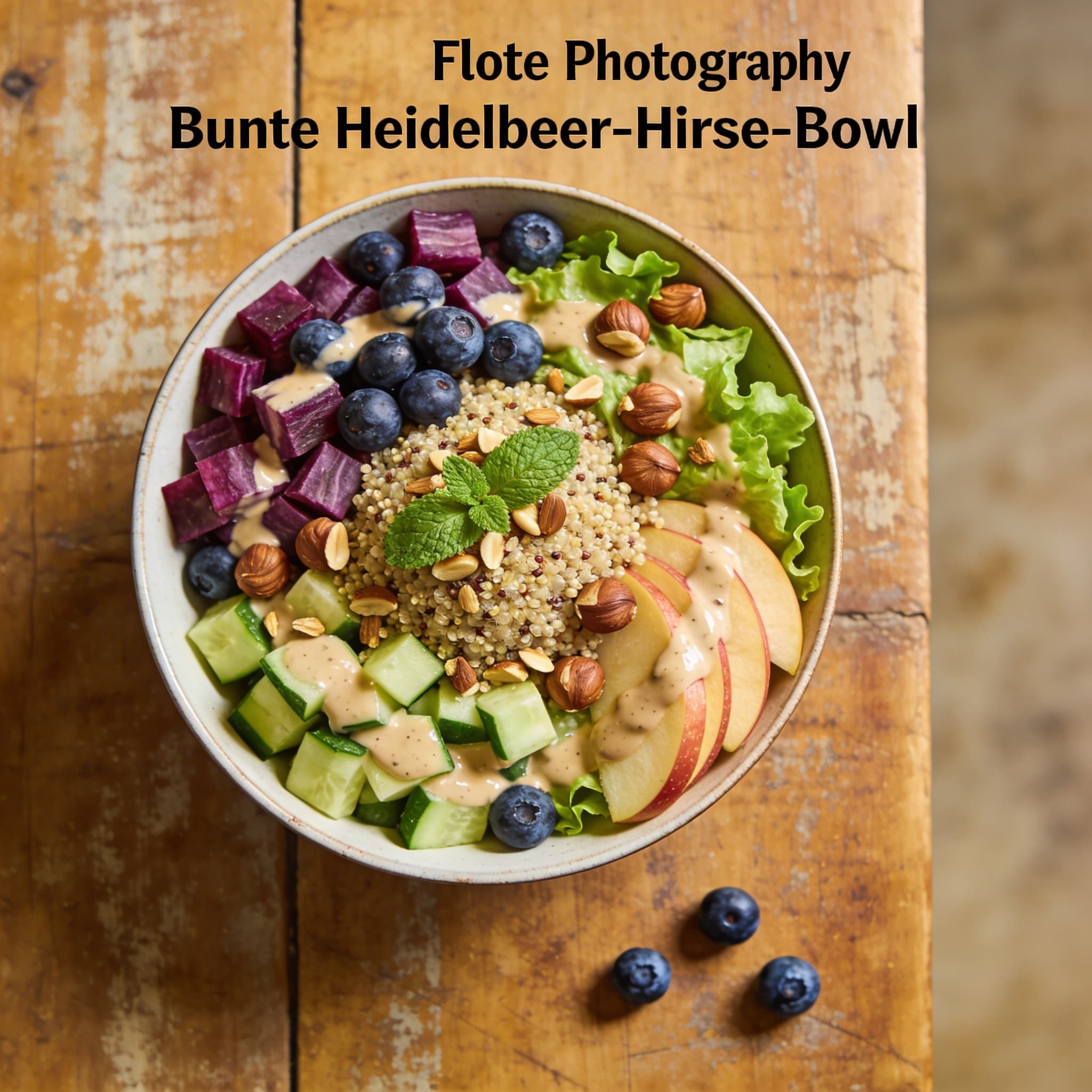 Bunte Heidelbeer-Hirse-Bowl