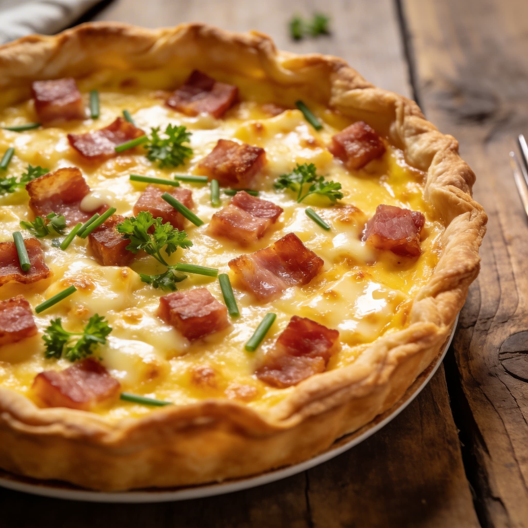 Würzige Speck-Käsequiche
