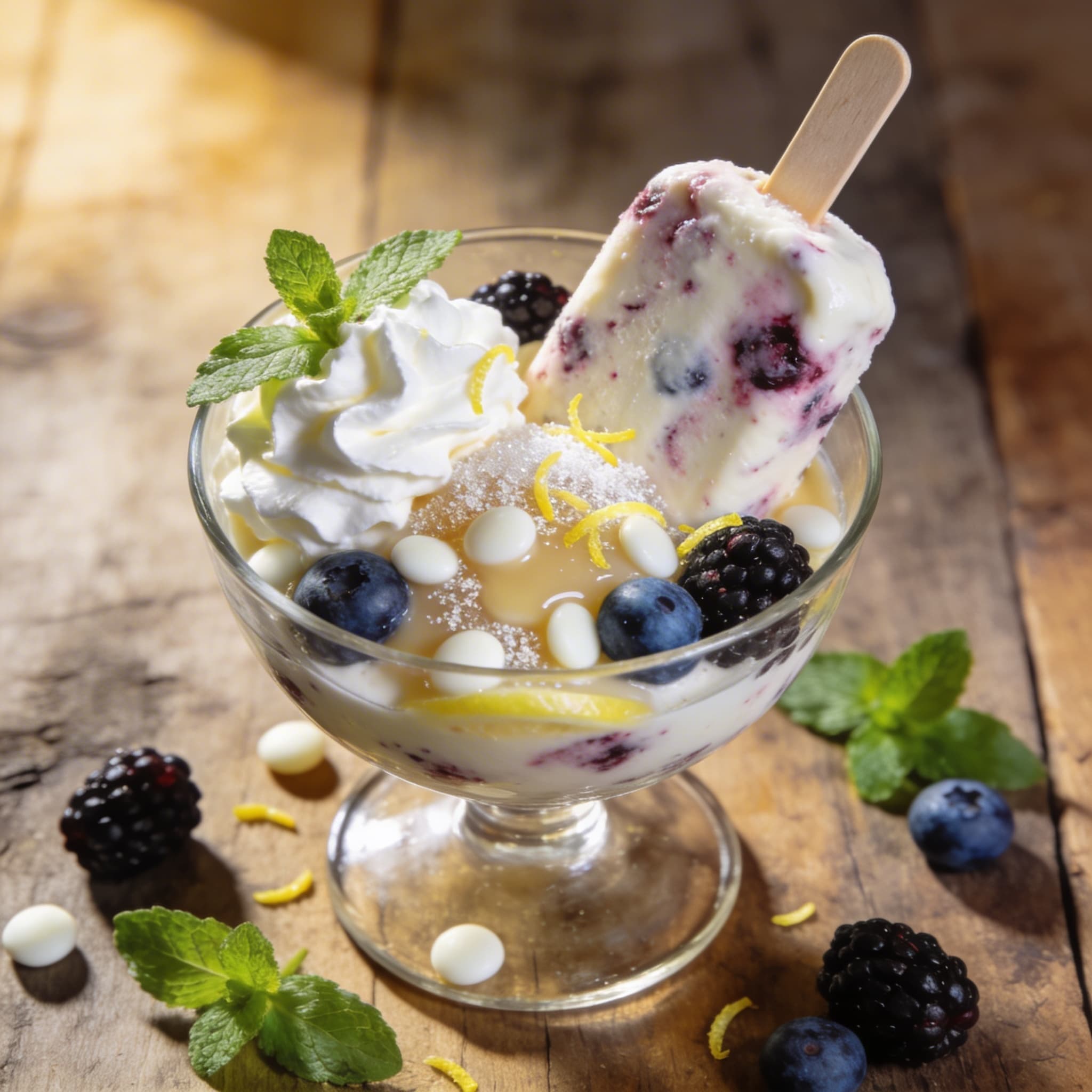 Cremiges Beeren-Sahneeis