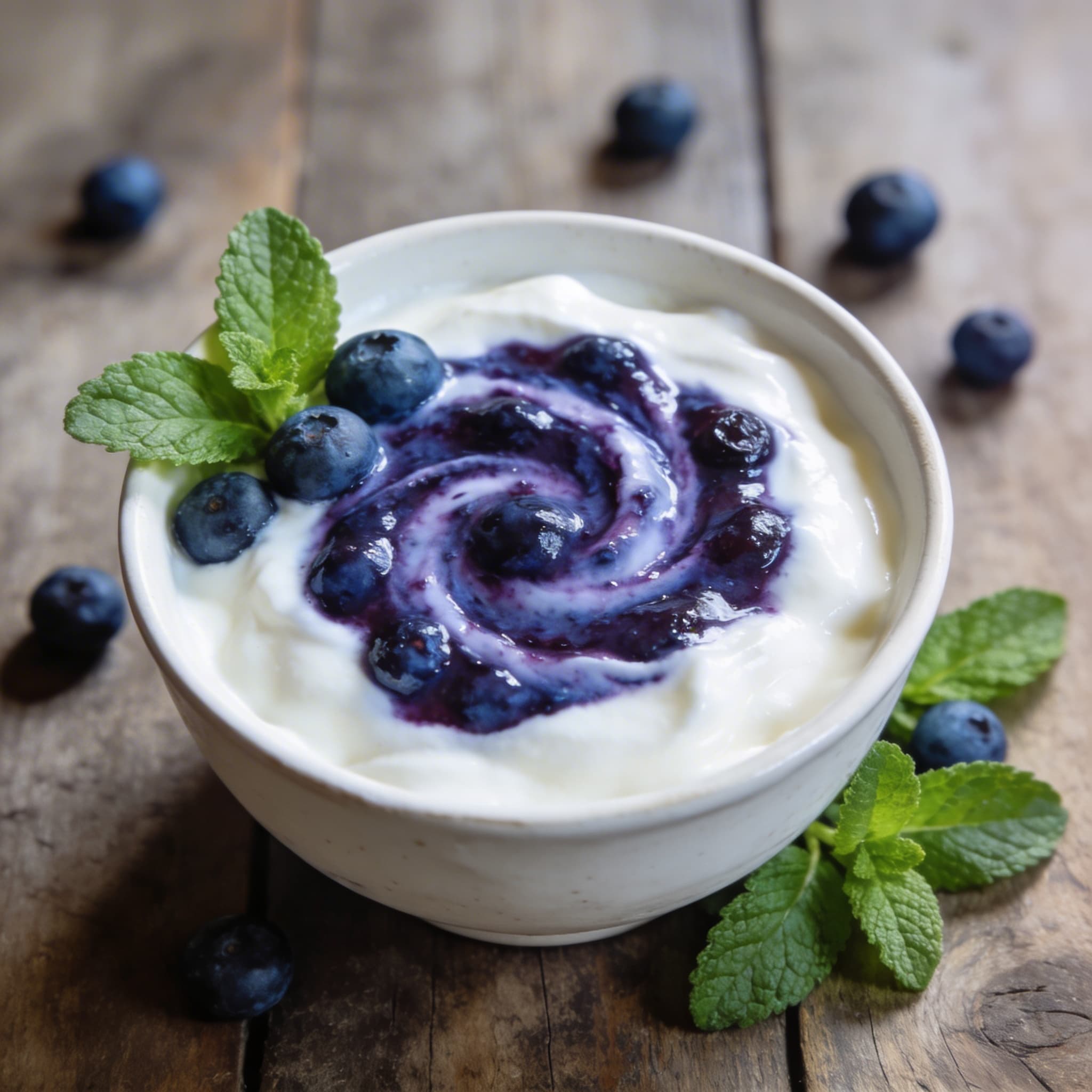 Griechischer Joghurt mit Heidelbeeren