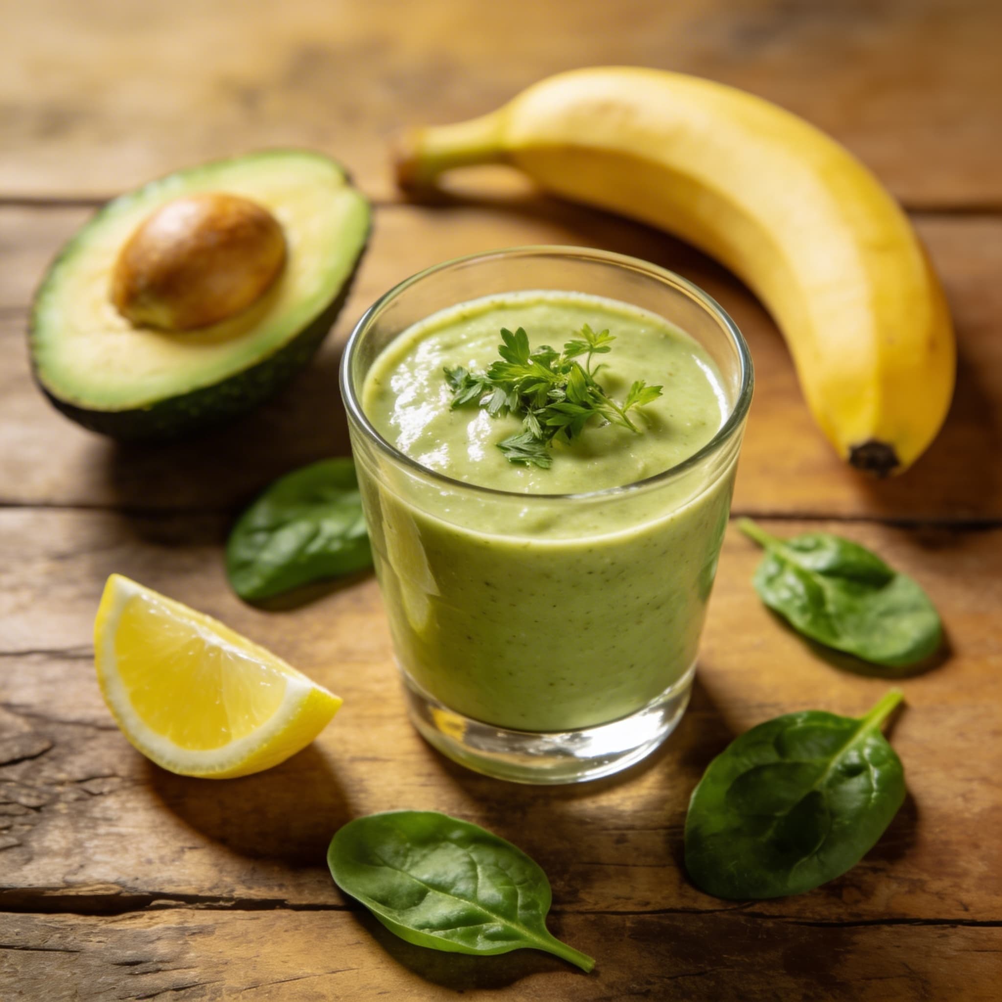 Grüner Avocado-Bananen-Smoothie