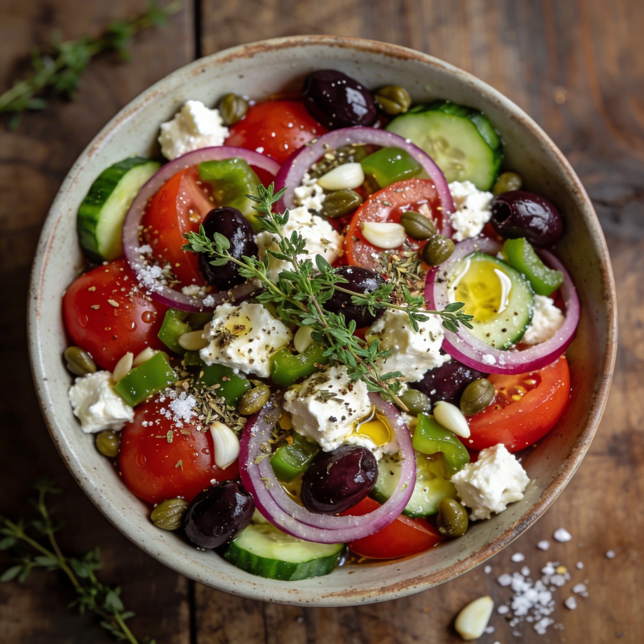 Klassischer griechischer Bauernsalat