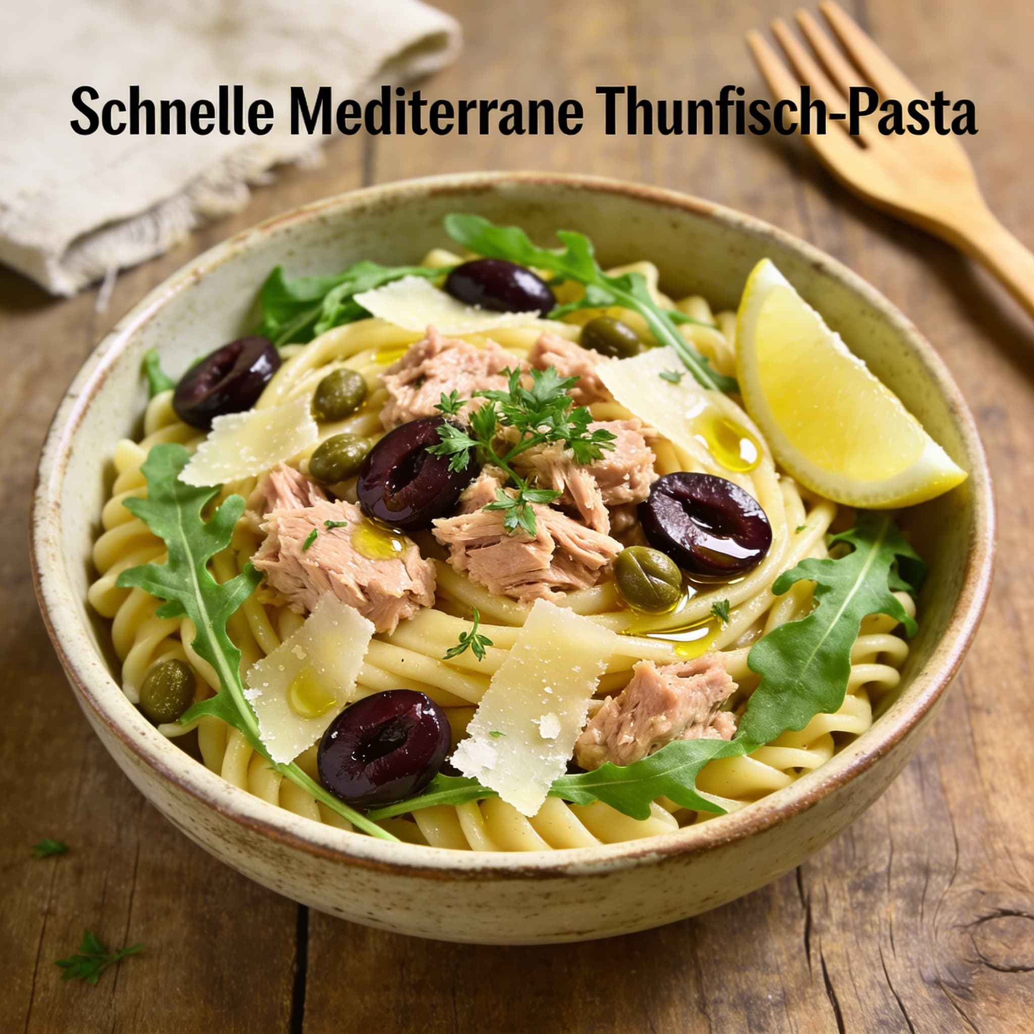Schnelle Mediterrane Thunfisch-Pasta