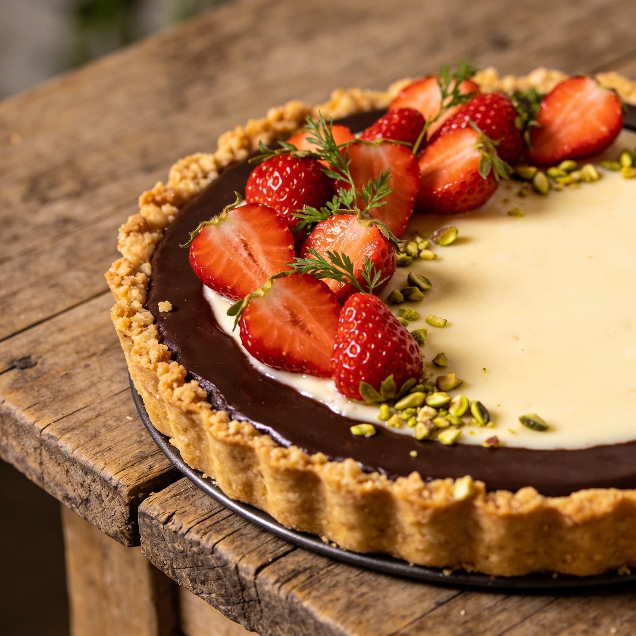 Erdbeer-Panna-cotta-Tarte