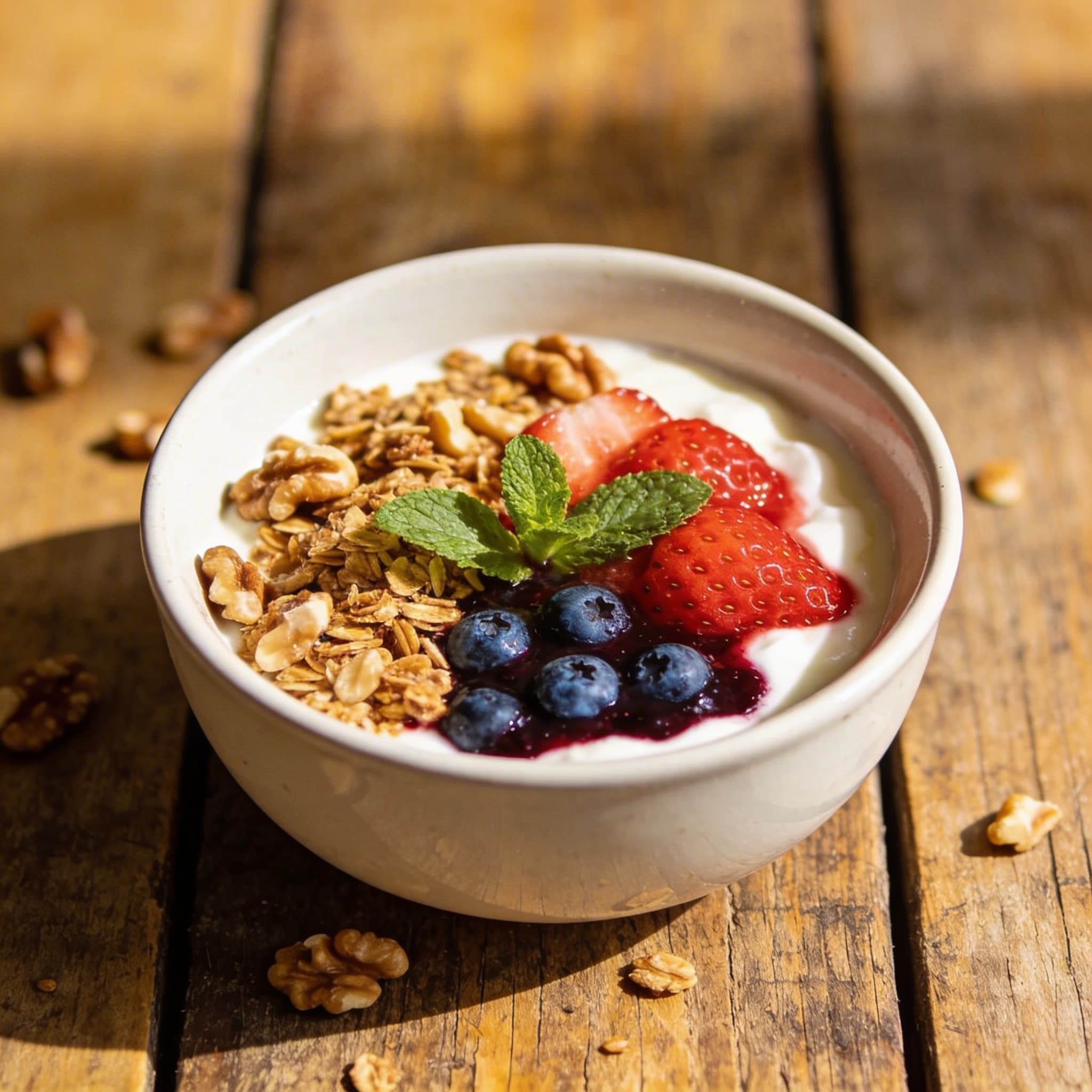 Joghurt mit Beeren-Müsli