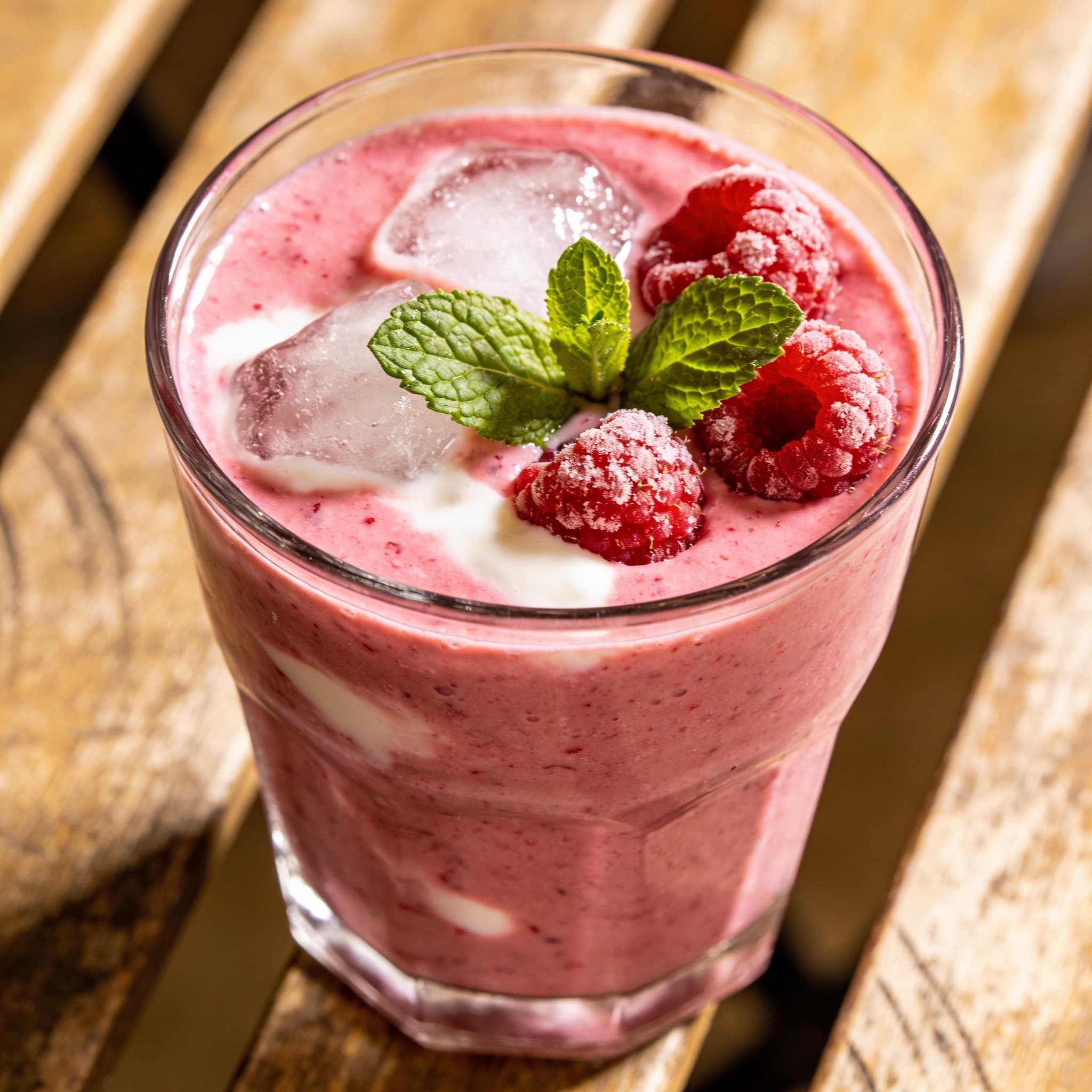Erfrischender Himbeer-Joghurt-Smoothie